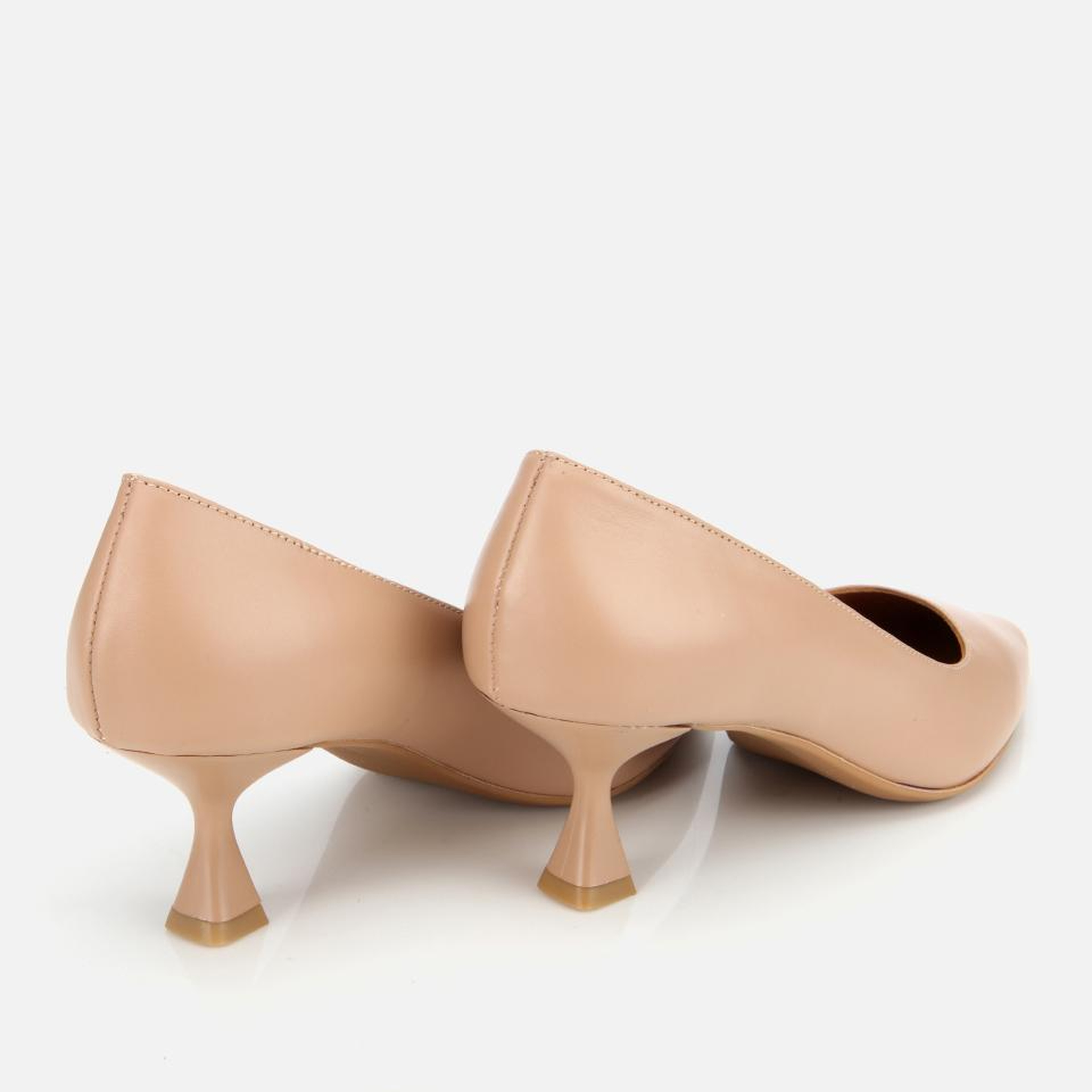 Kadın Deri Bej Esnek Tabanlı İnce Topuklu Stiletto