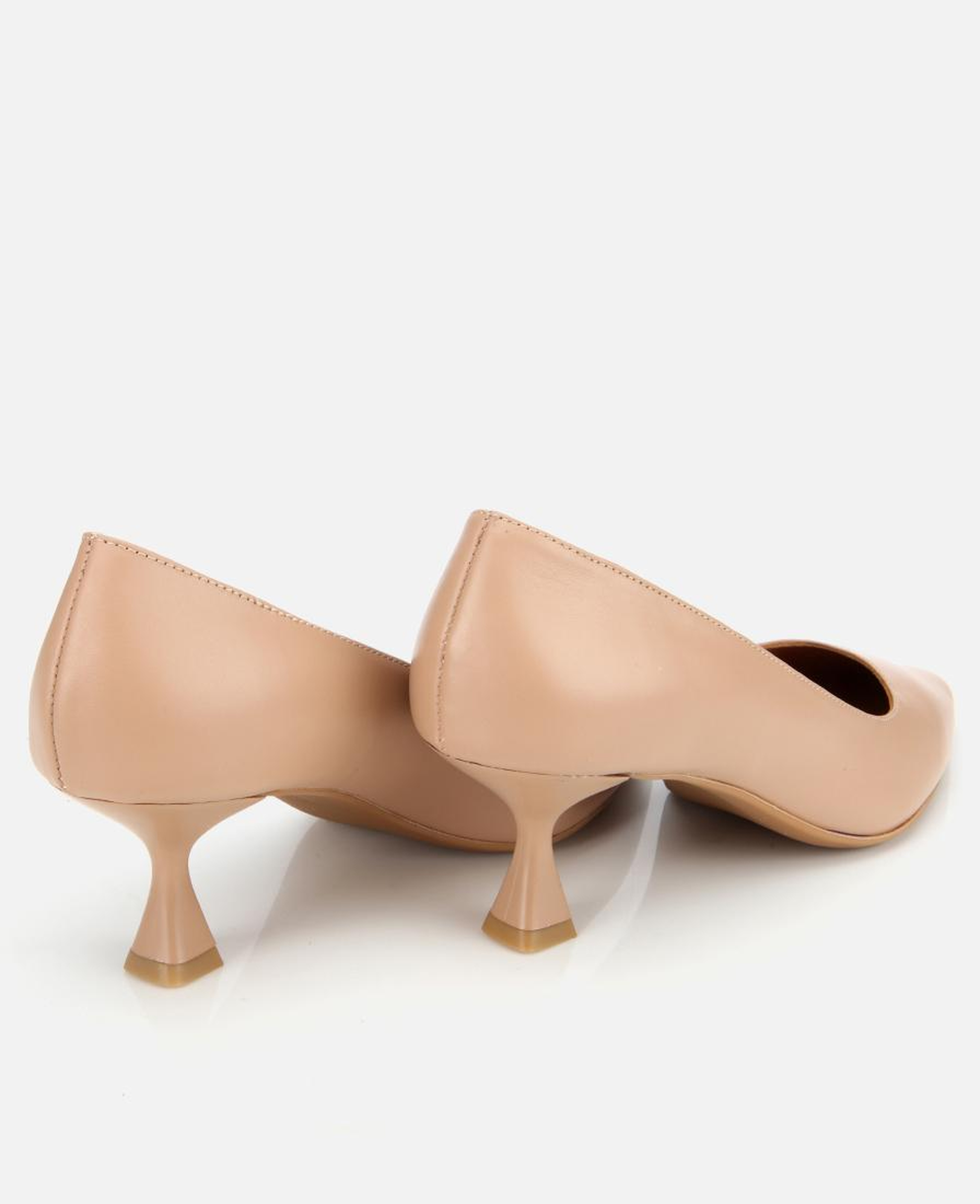Kadın Deri Bej Esnek Tabanlı İnce Topuklu Stiletto