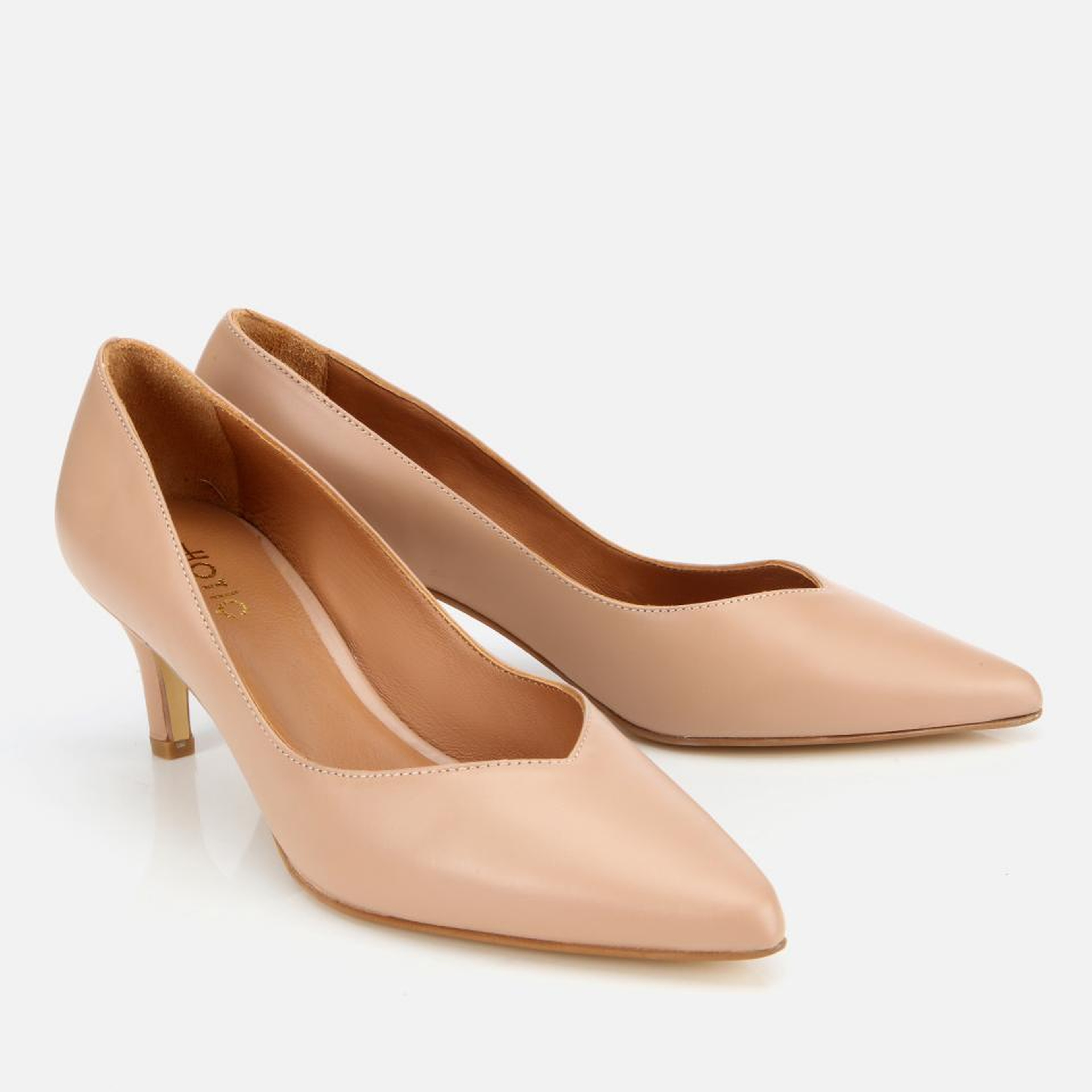 Kadın Deri Bej İnce Topuklu Stiletto