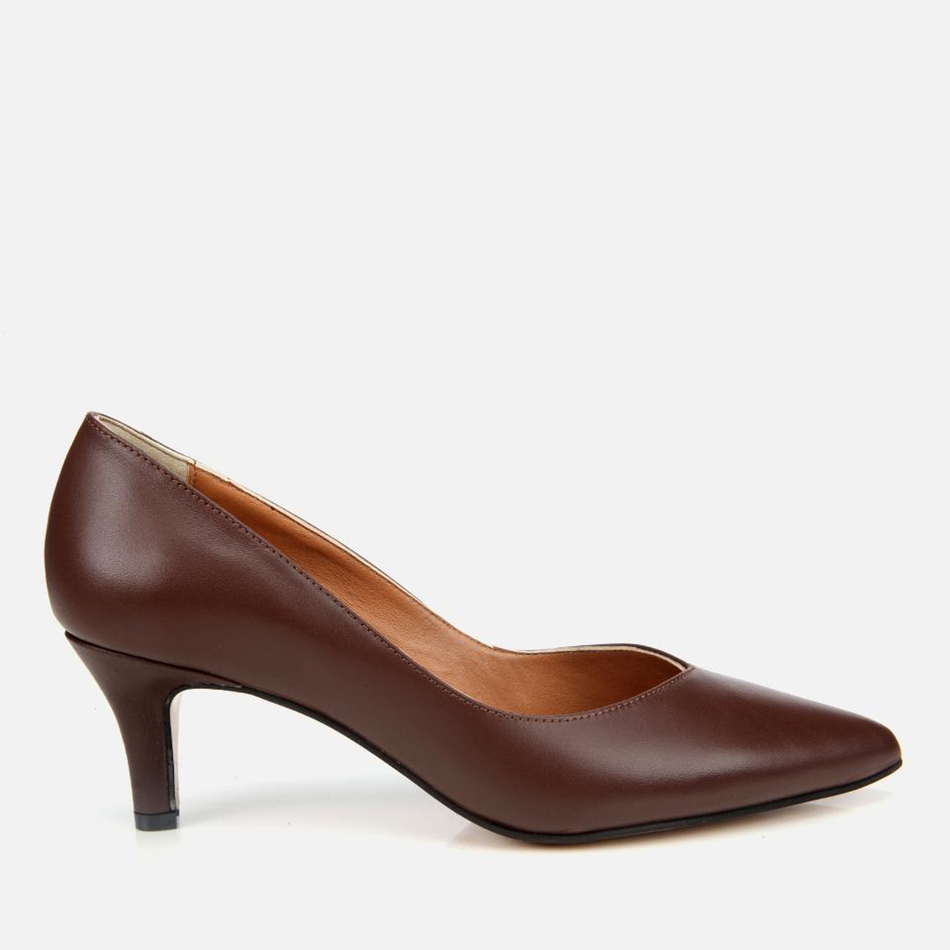 Kadın Deri Kahverengi İnce Topuklu Stiletto