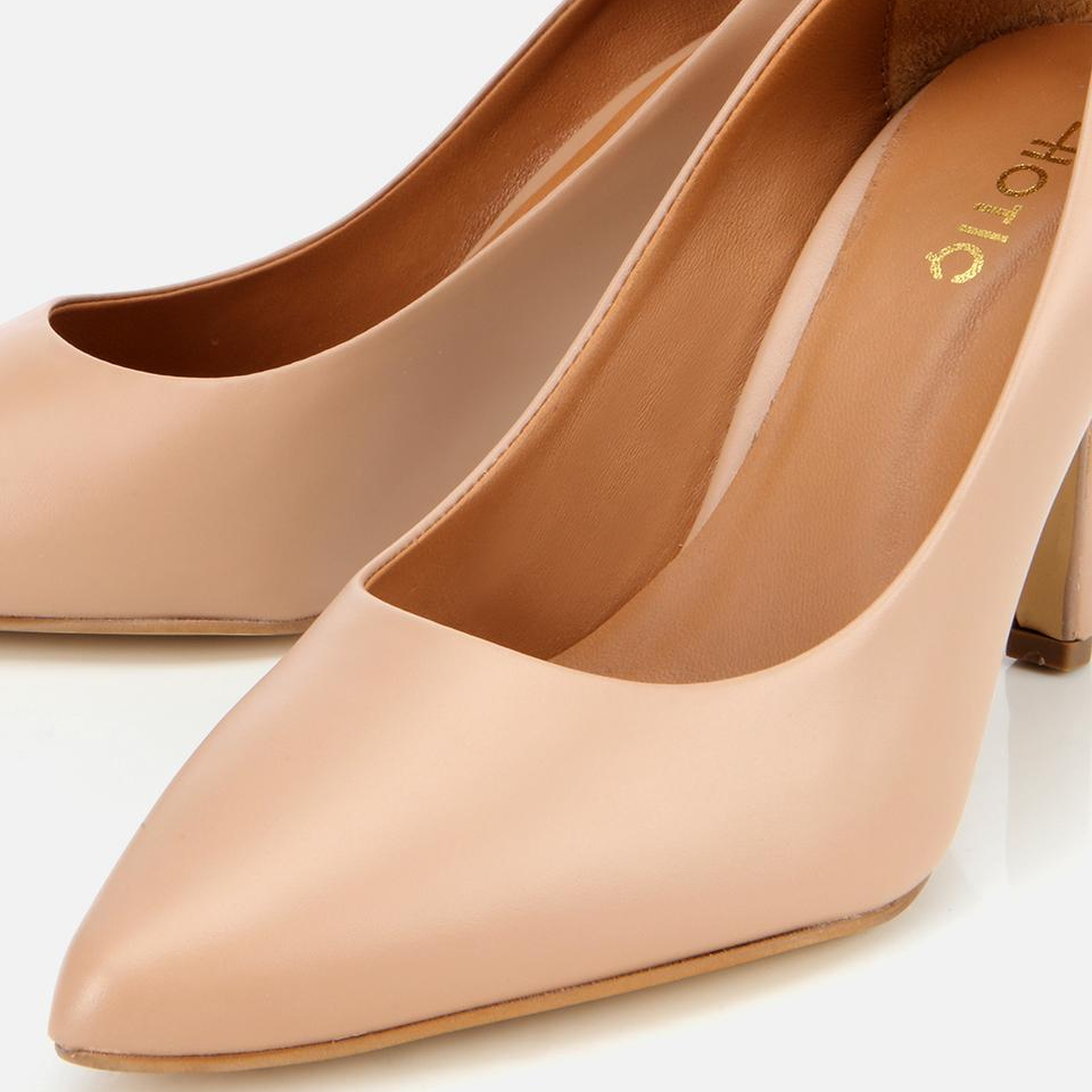Kadın Deri Bej Yüksek Topuklu Stiletto