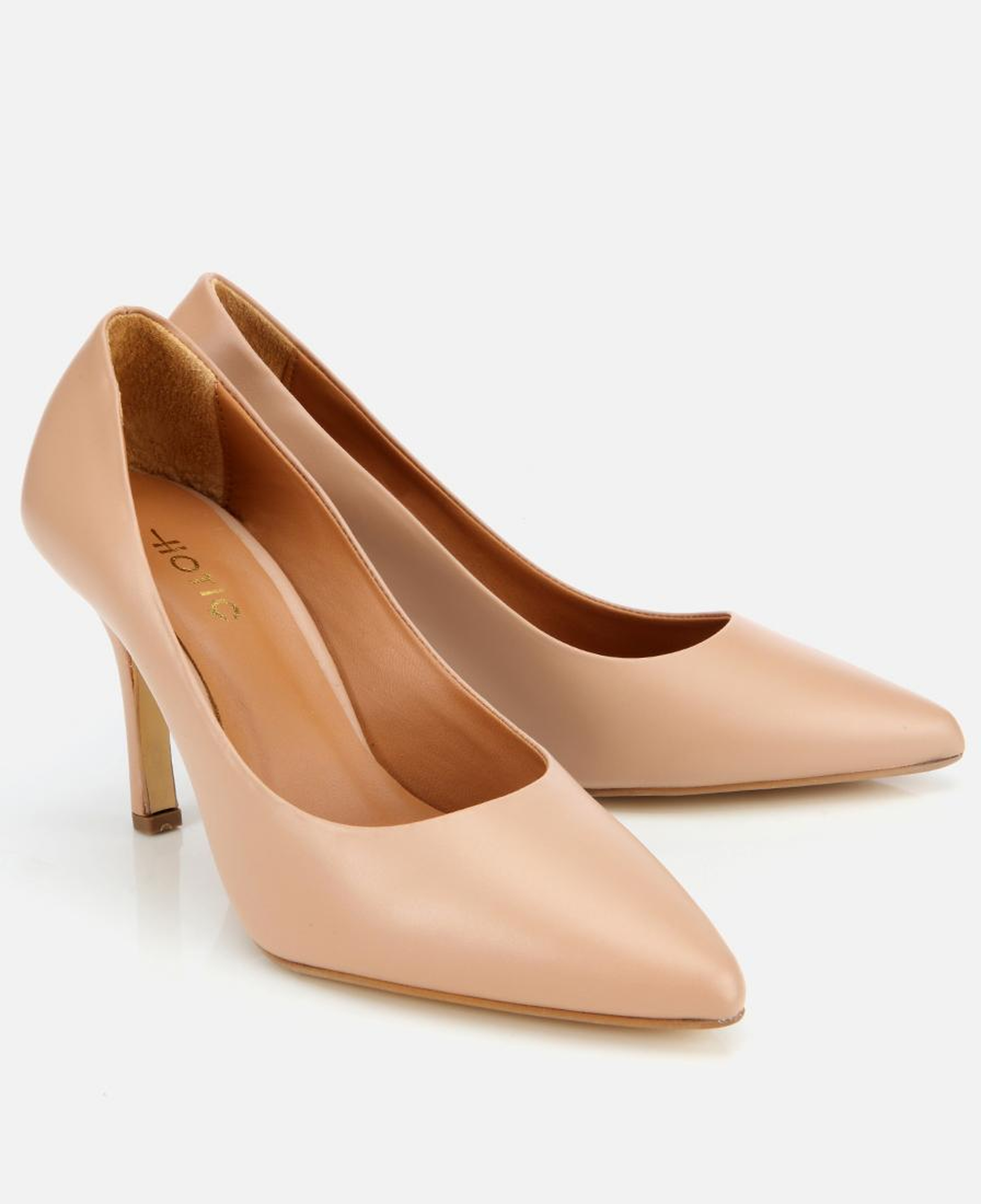 Kadın Deri Bej Yüksek Topuklu Stiletto