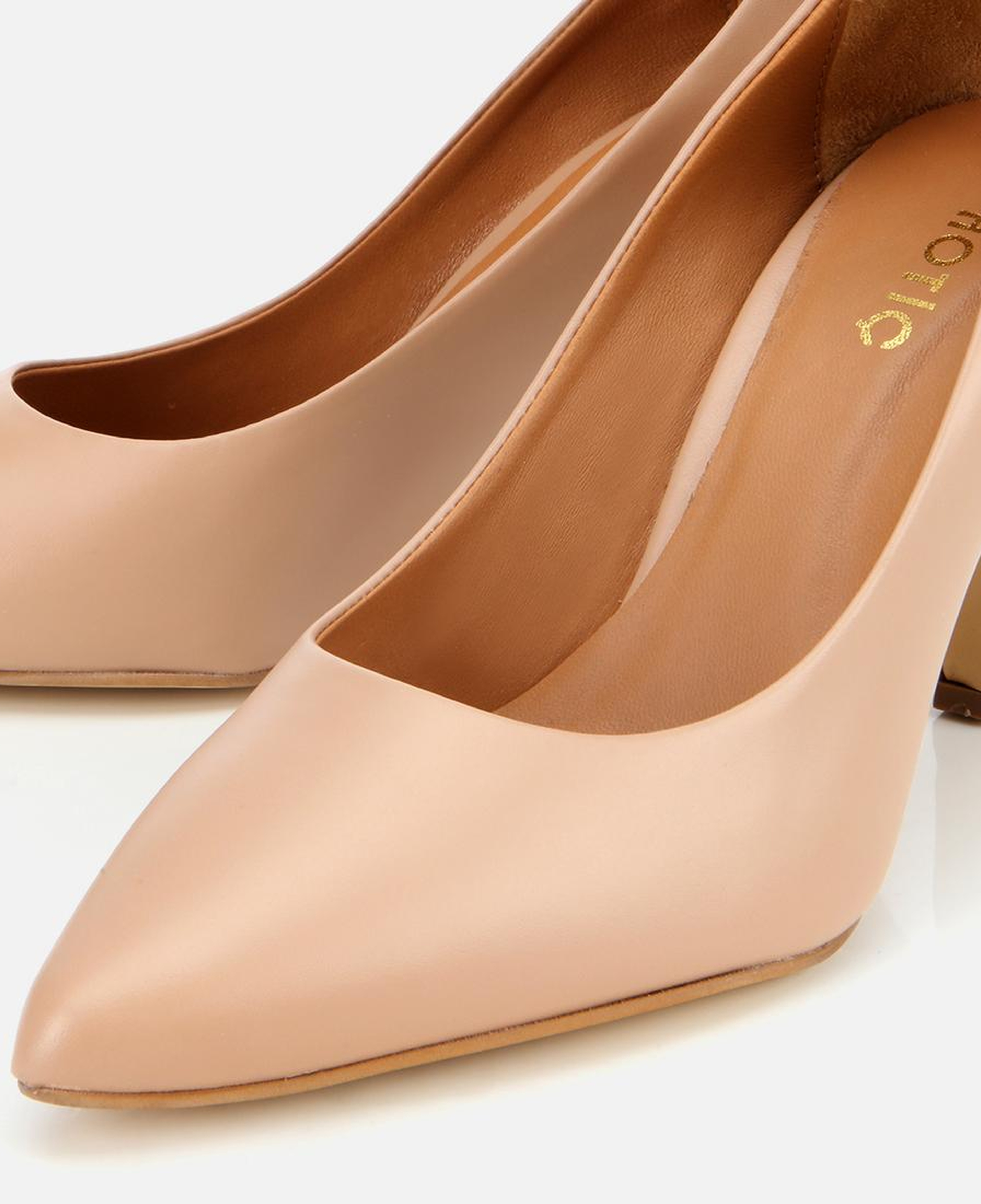 Kadın Deri Bej Yüksek Topuklu Stiletto