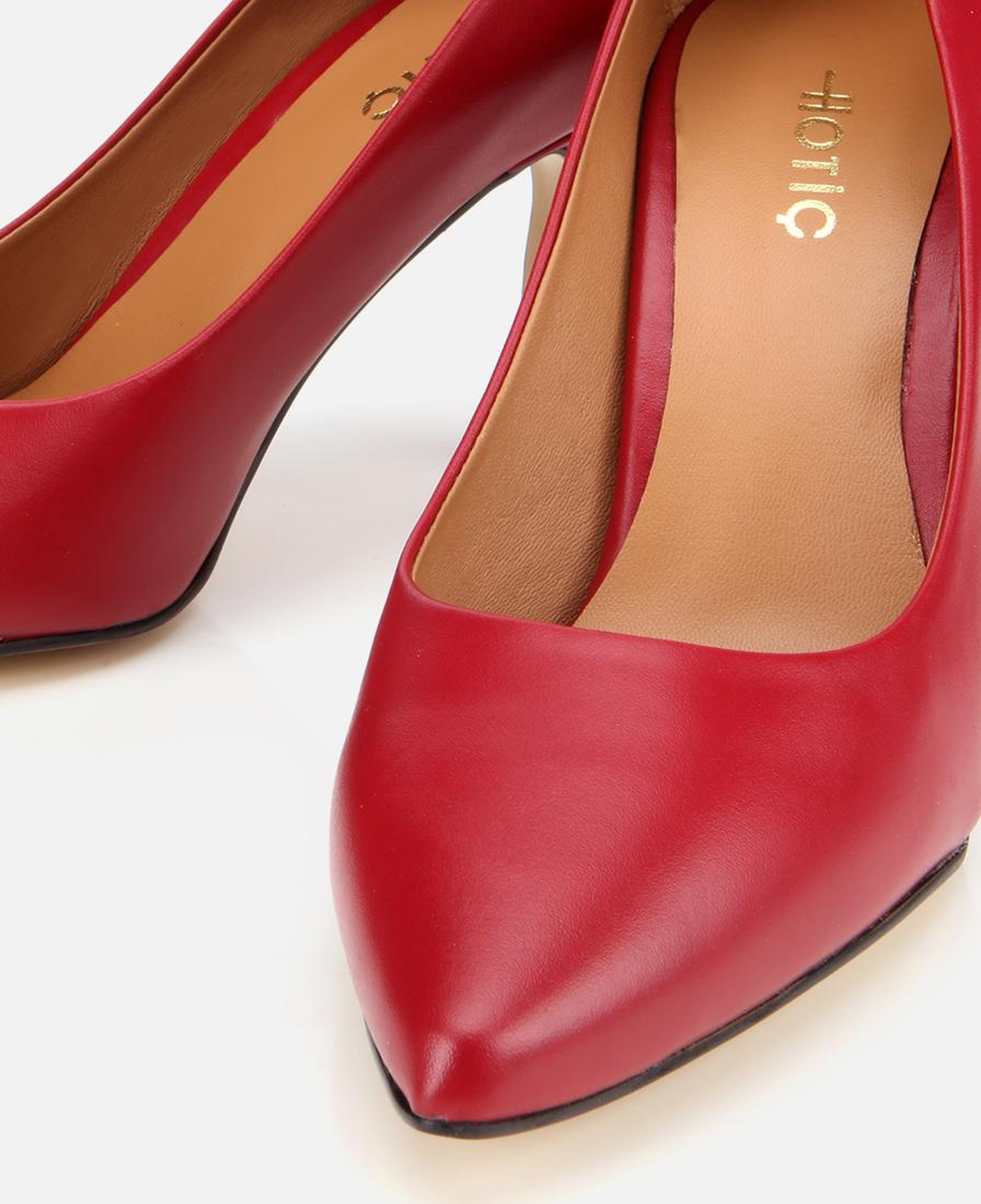 Kadın Deri Kırmızı Yüksek Topuklu Stiletto