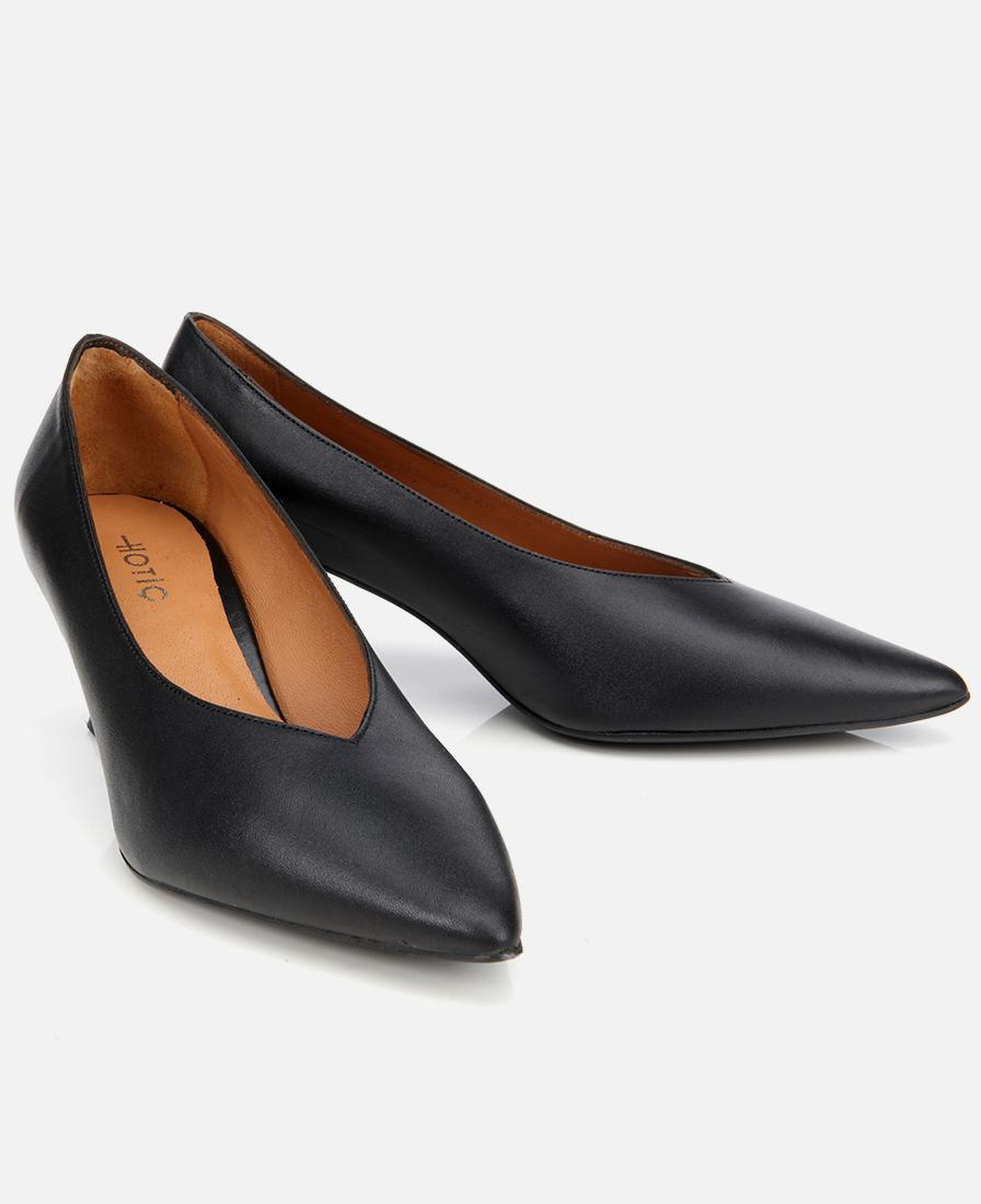 Kadın Deri Siyah İnce Topuklu Stiletto