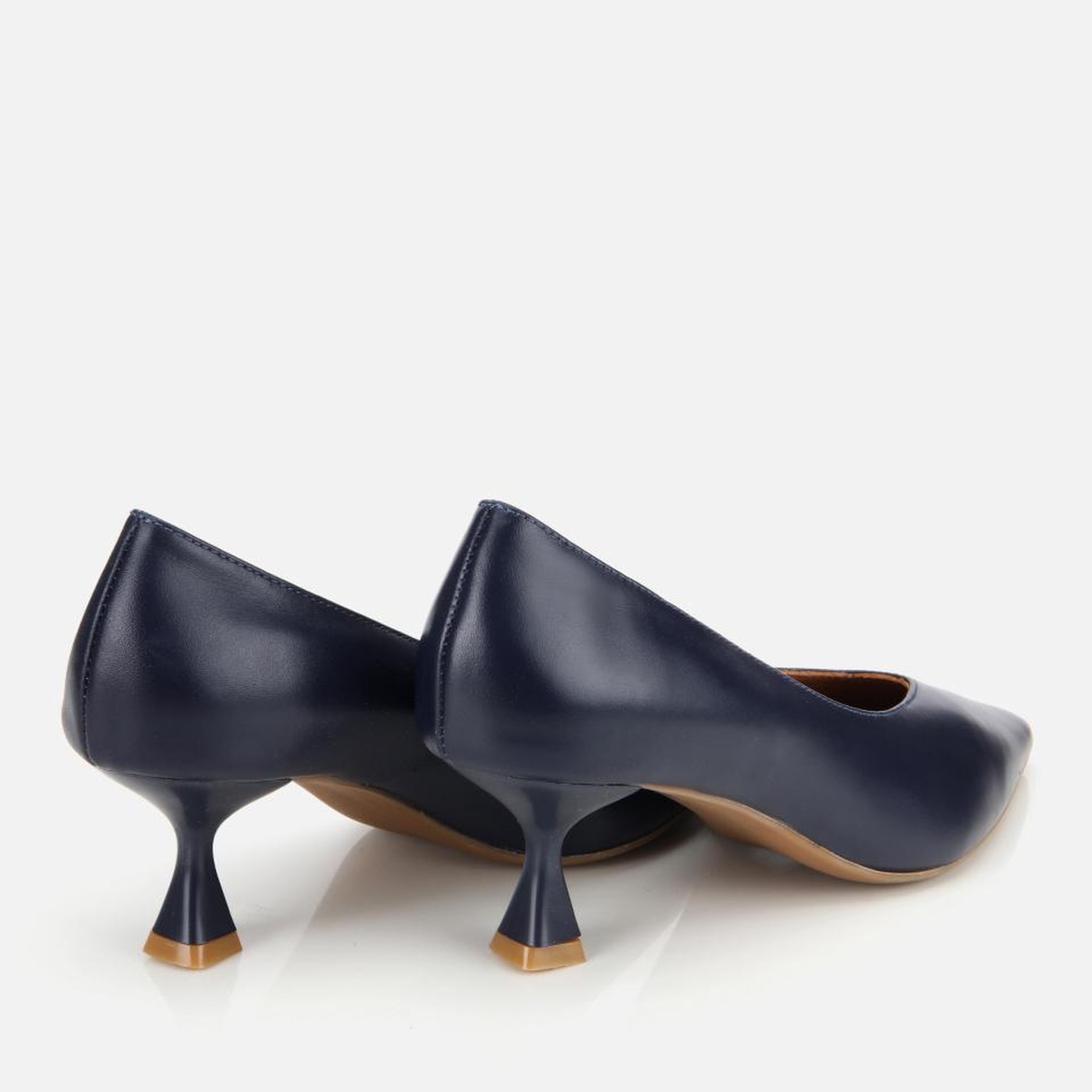 Kadın Deri Lacivert İnce Topuklu Stiletto