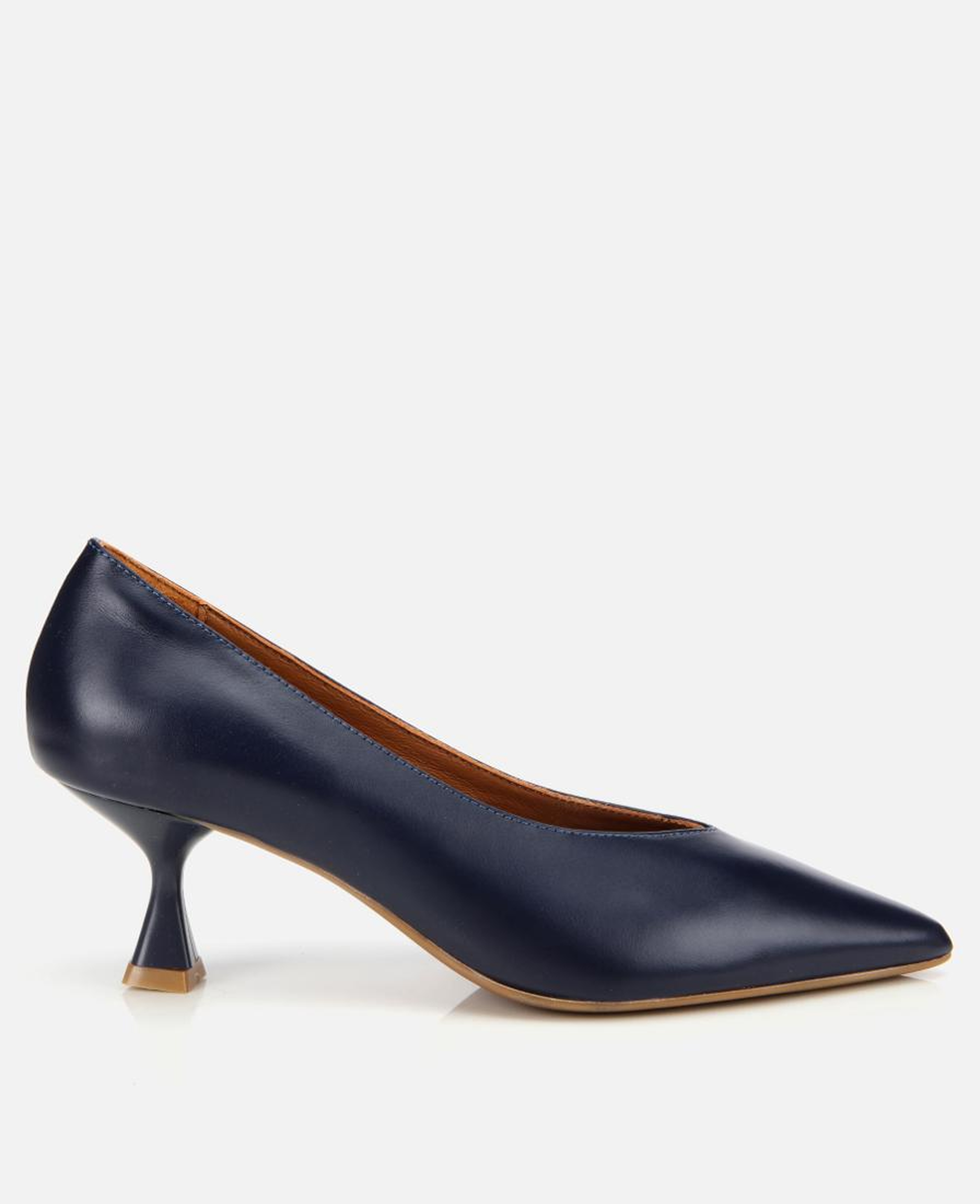 Kadın Deri Lacivert İnce Topuklu Stiletto