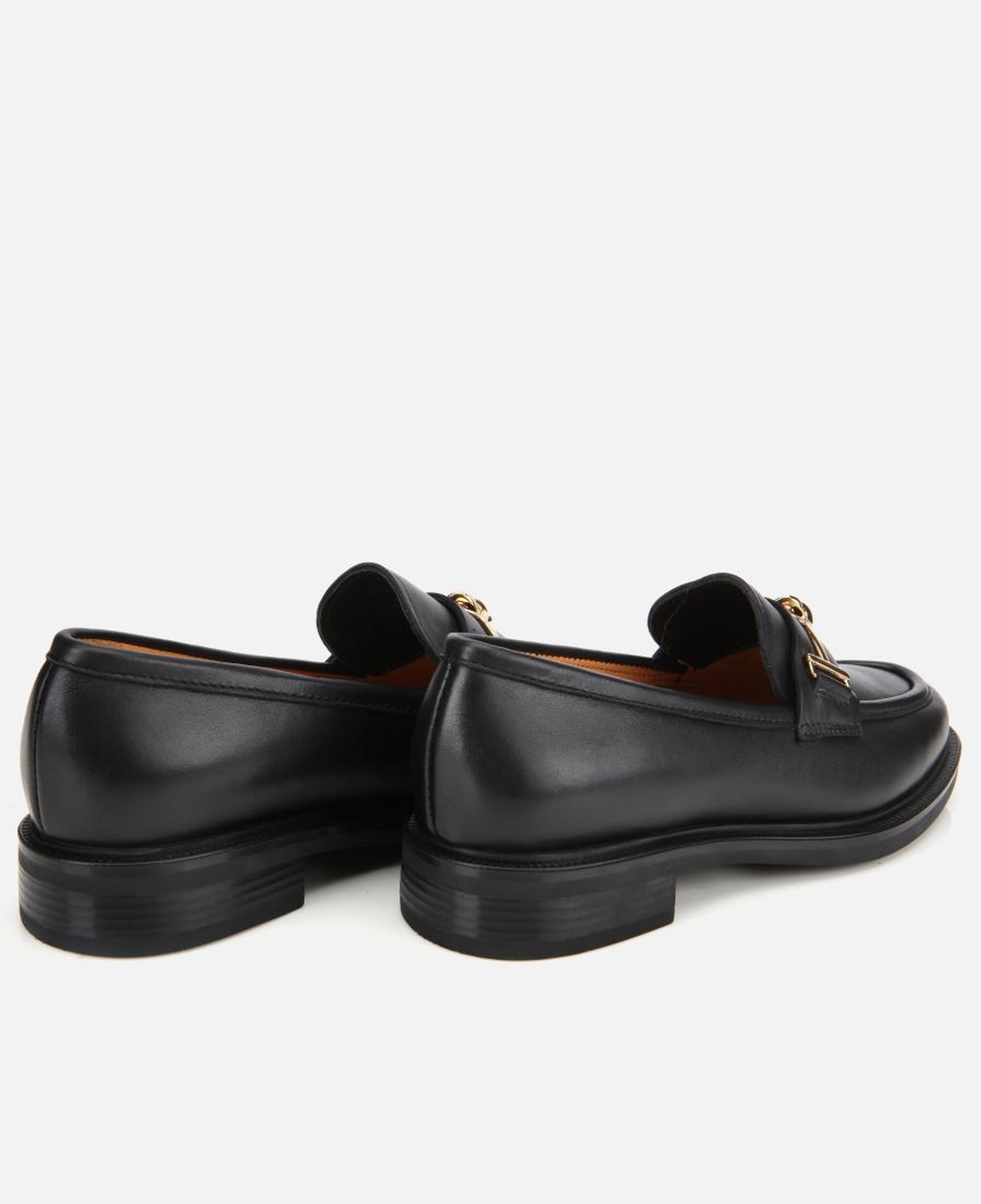 Kadın Deri Siyah Tokalı Klasik Loafer