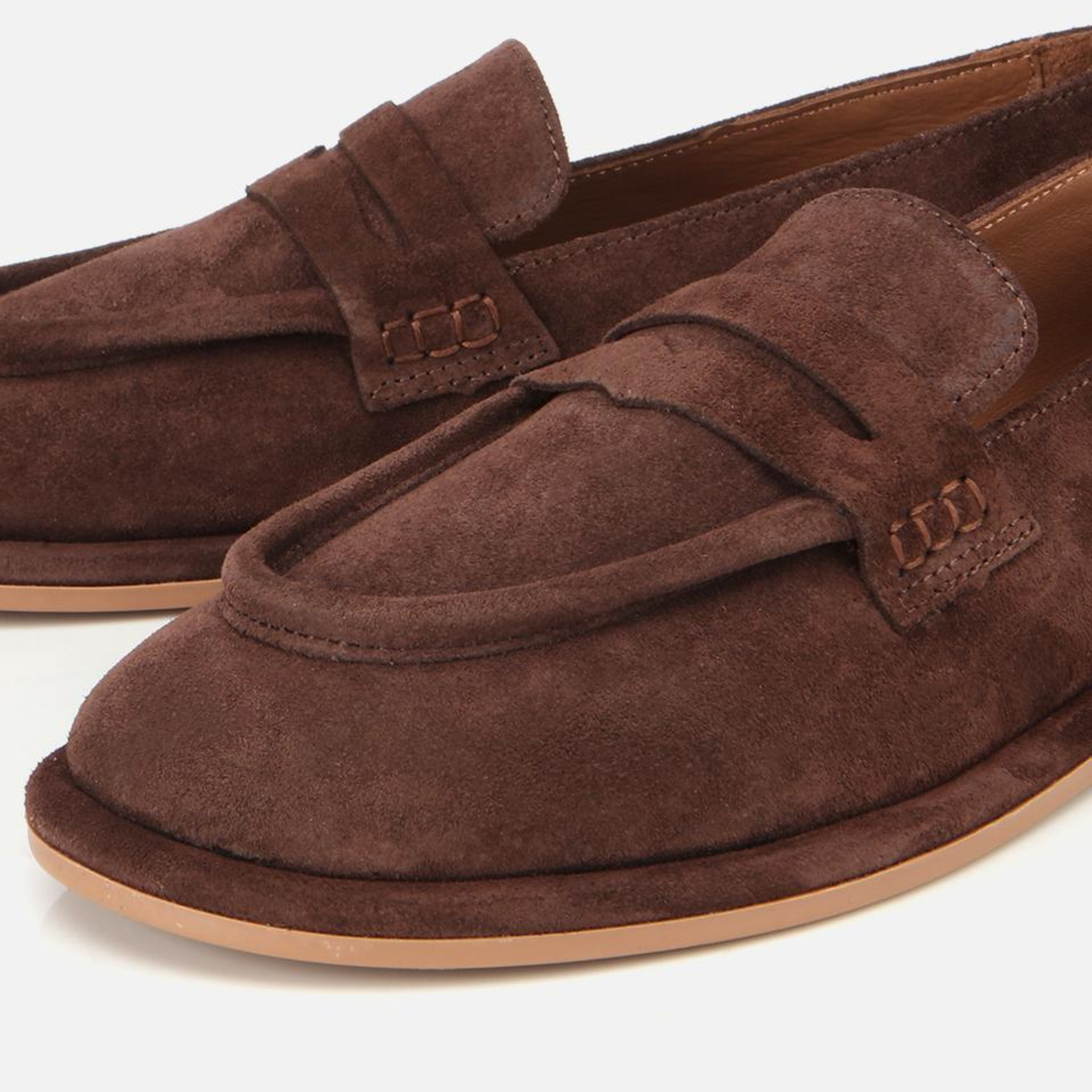 Kadın Deri Kahverengi Yumuşak Dokulu Günlük Loafer