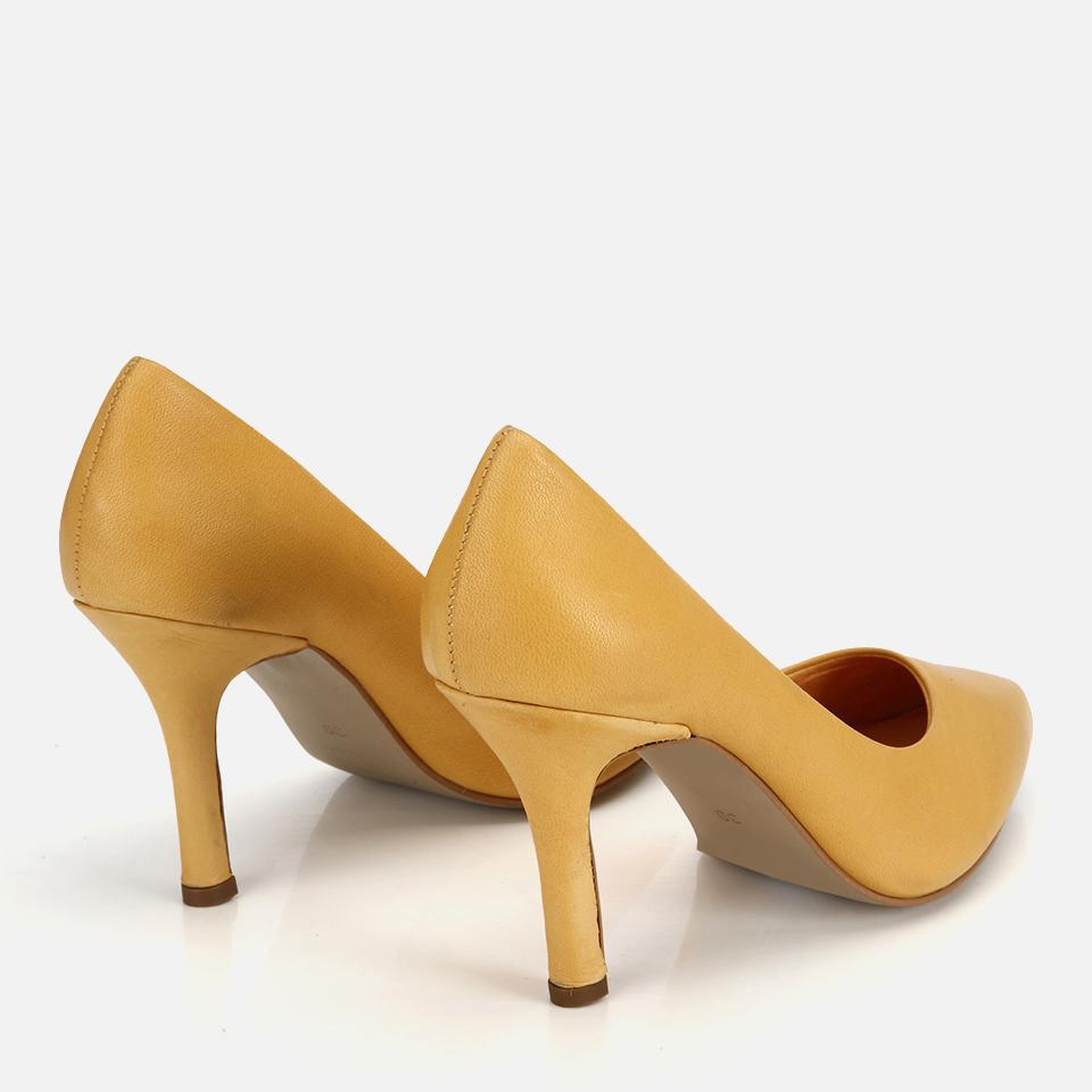 Kadın Deri Sarı Klasik Stiletto