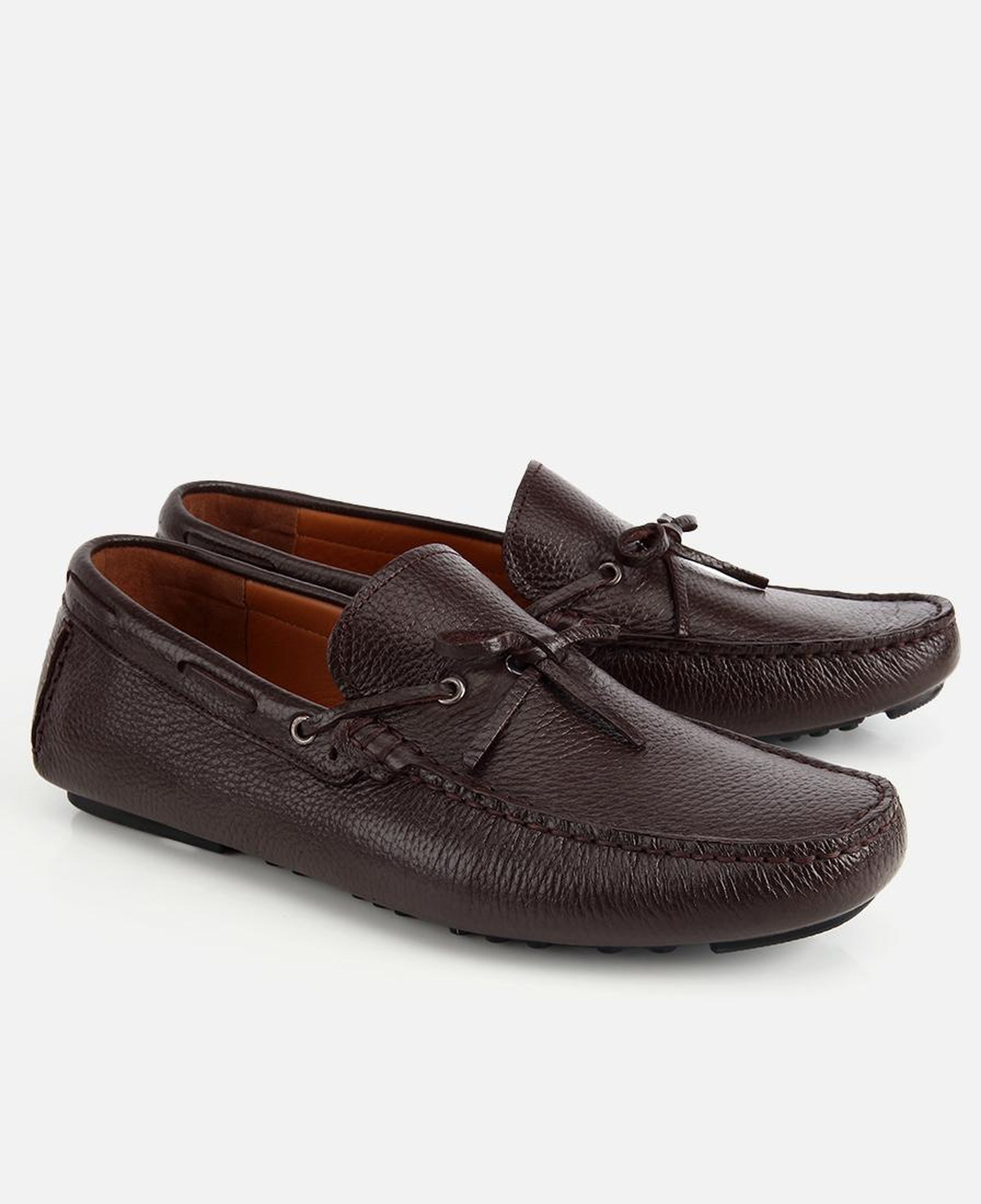 Erkek Deri Kahverengi Fiyonk Detaylı Günlük Loafer