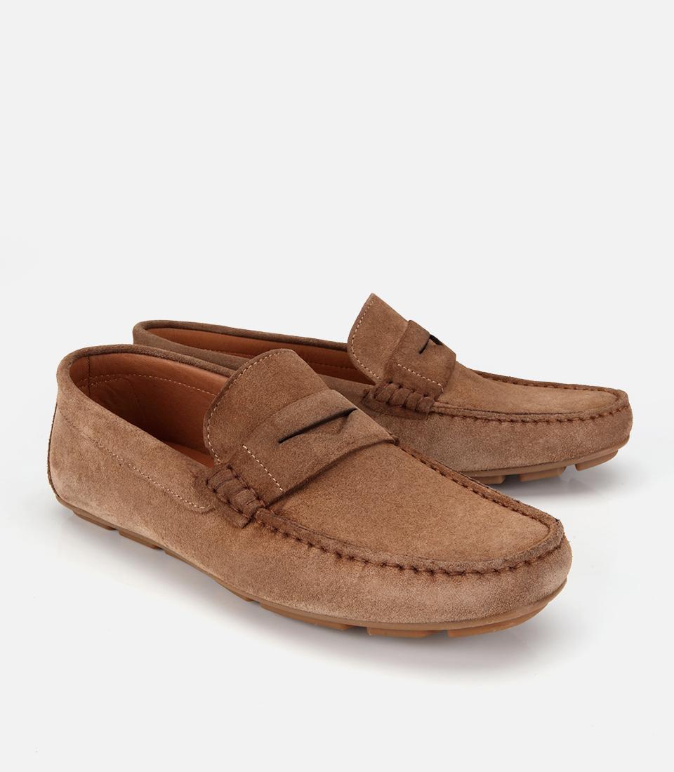 Erkek Süet Deri Açık Kahverengi Comfort Günlük Loafer