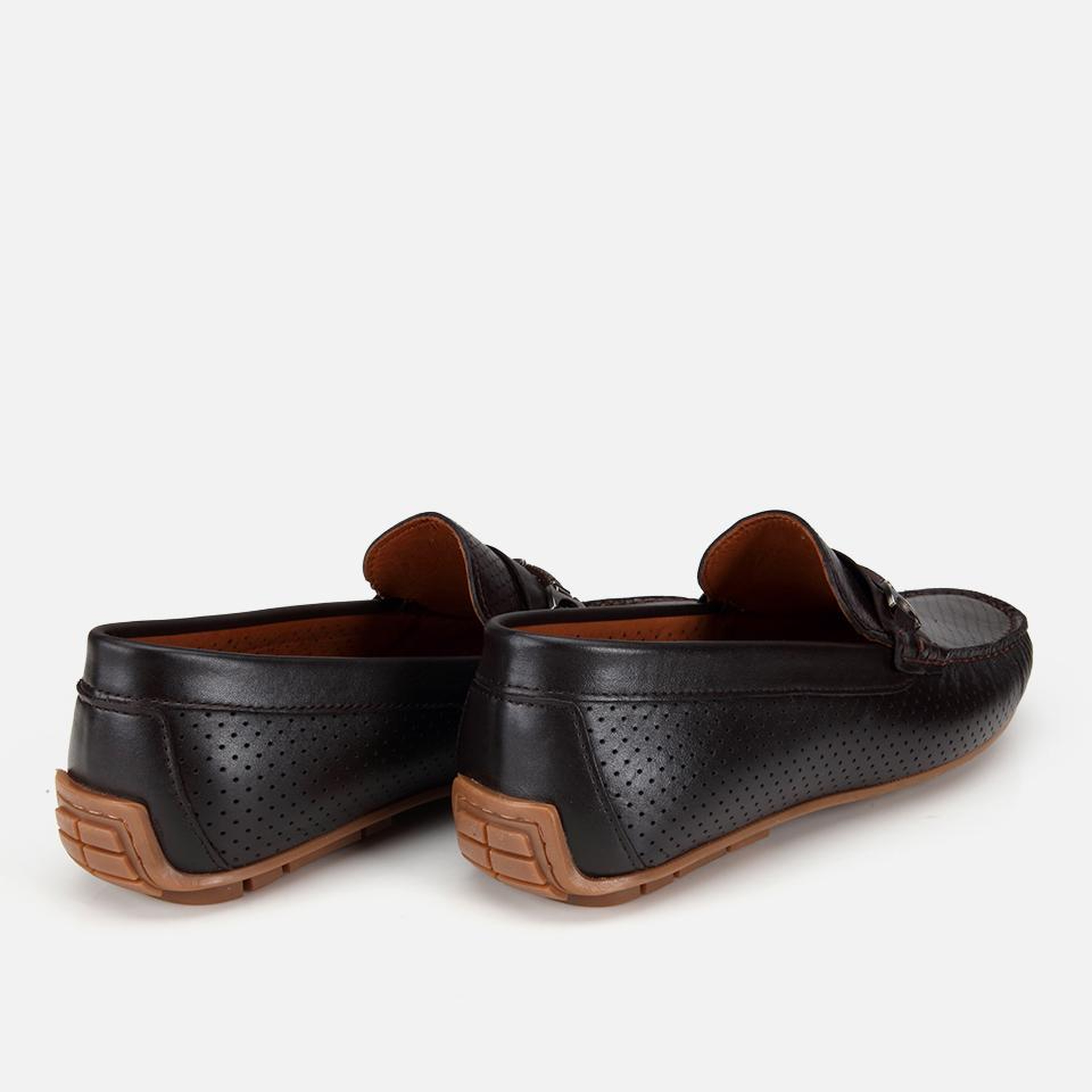 Erkek Deri Kahverengi Tokalı Günlük Loafer