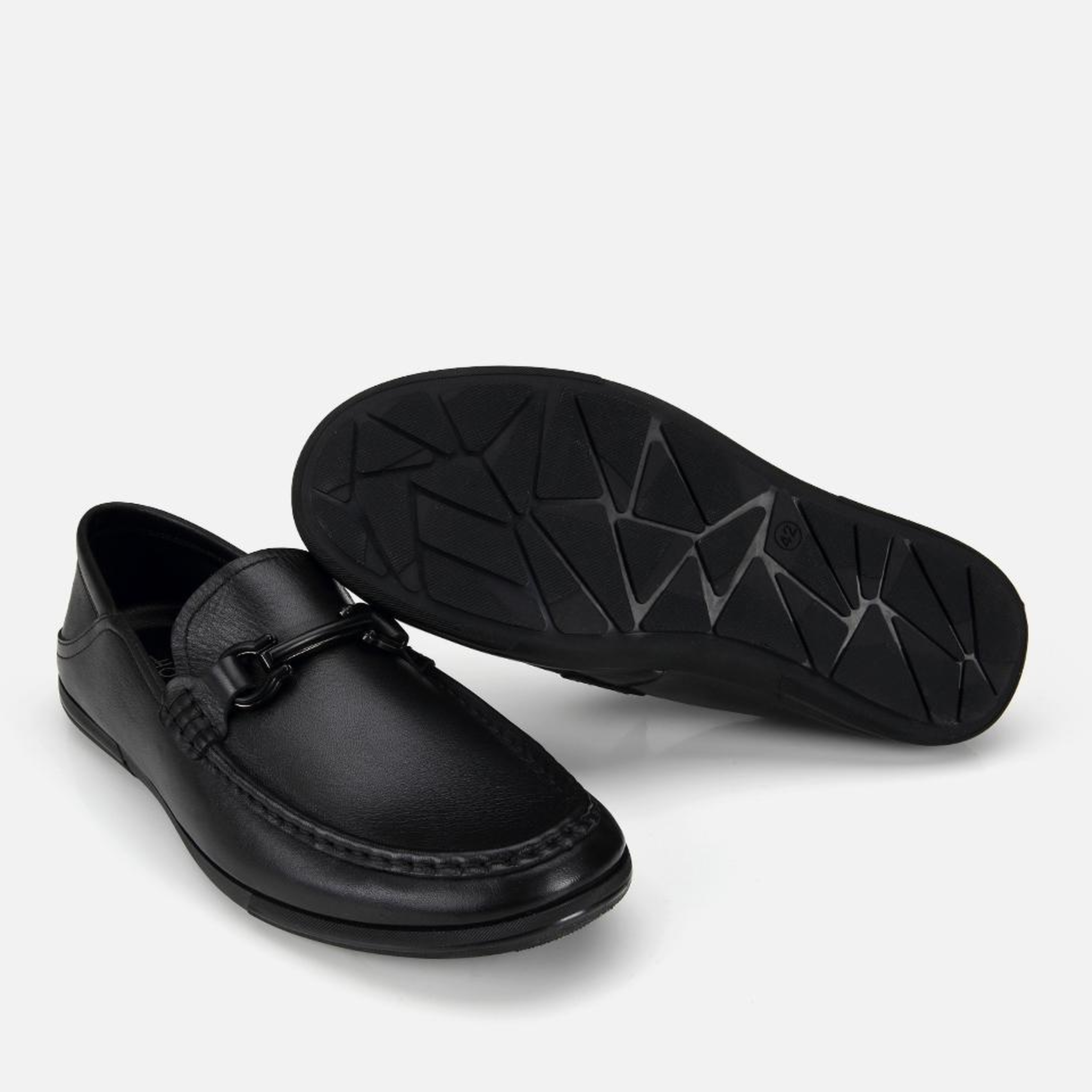 Erkek Deri Siyah Yumuşak Dokulu Tokalı Günlük Loafer