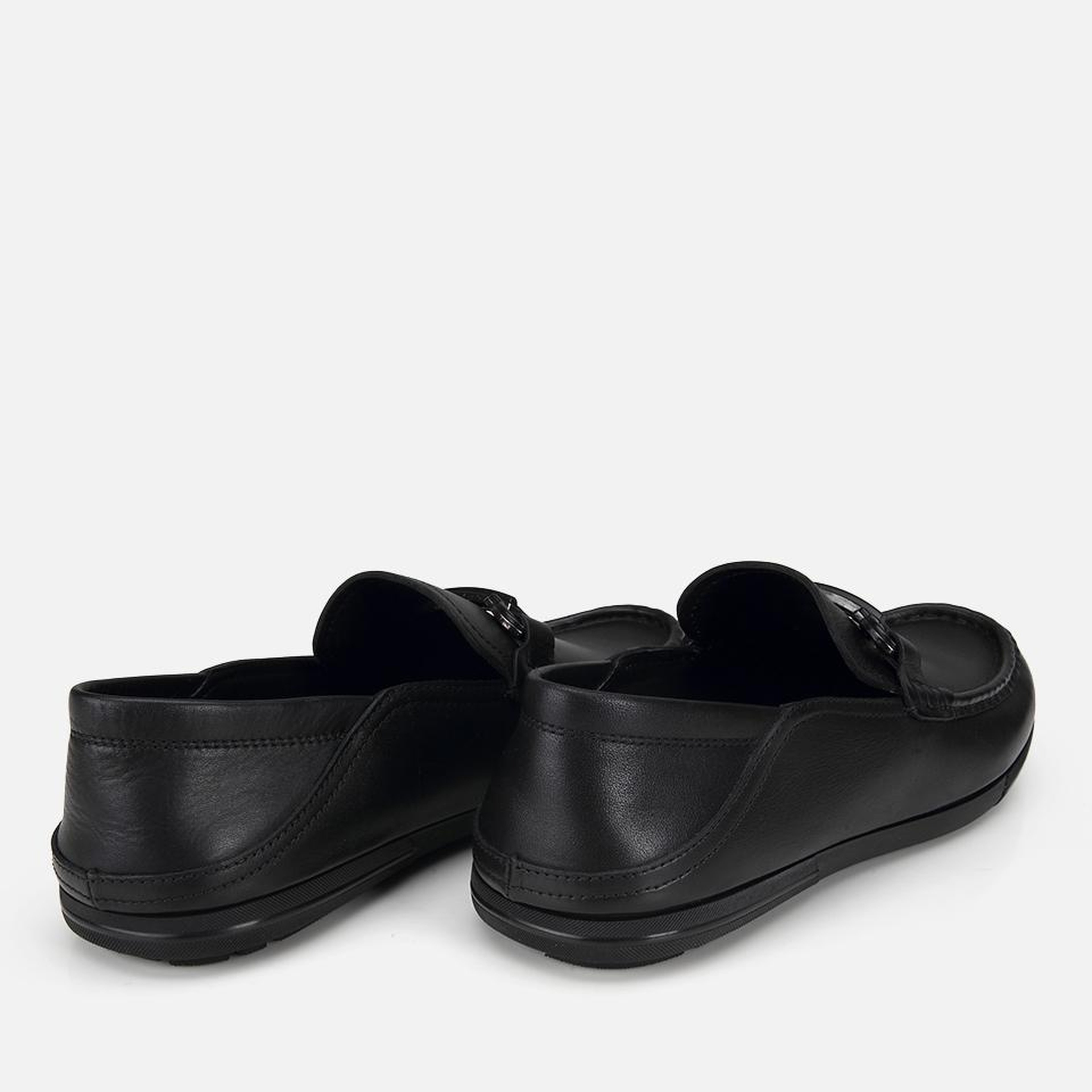 Erkek Deri Siyah Yumuşak Dokulu Tokalı Günlük Loafer