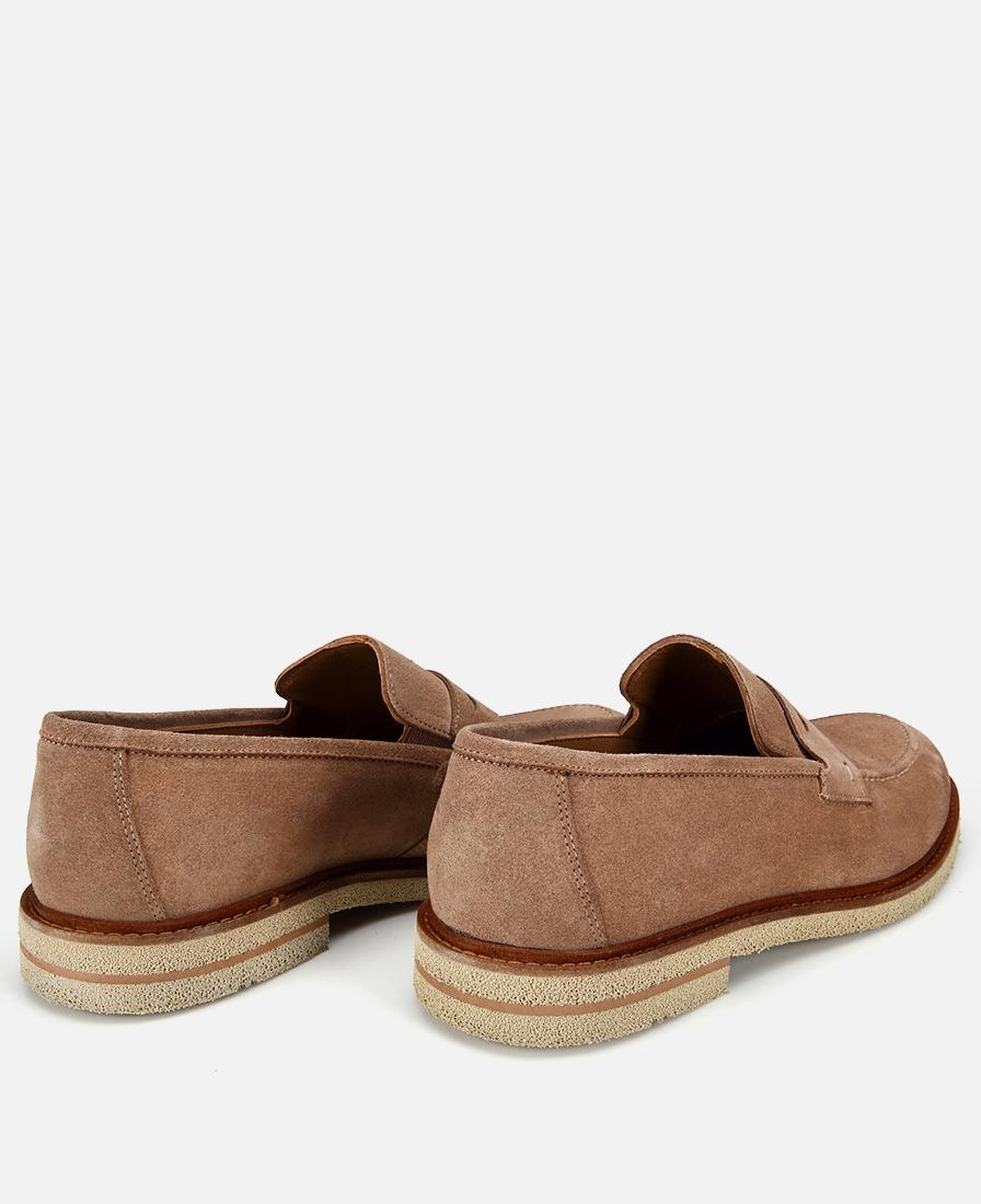 Erkek Süet Deri Bej Klasik Loafer