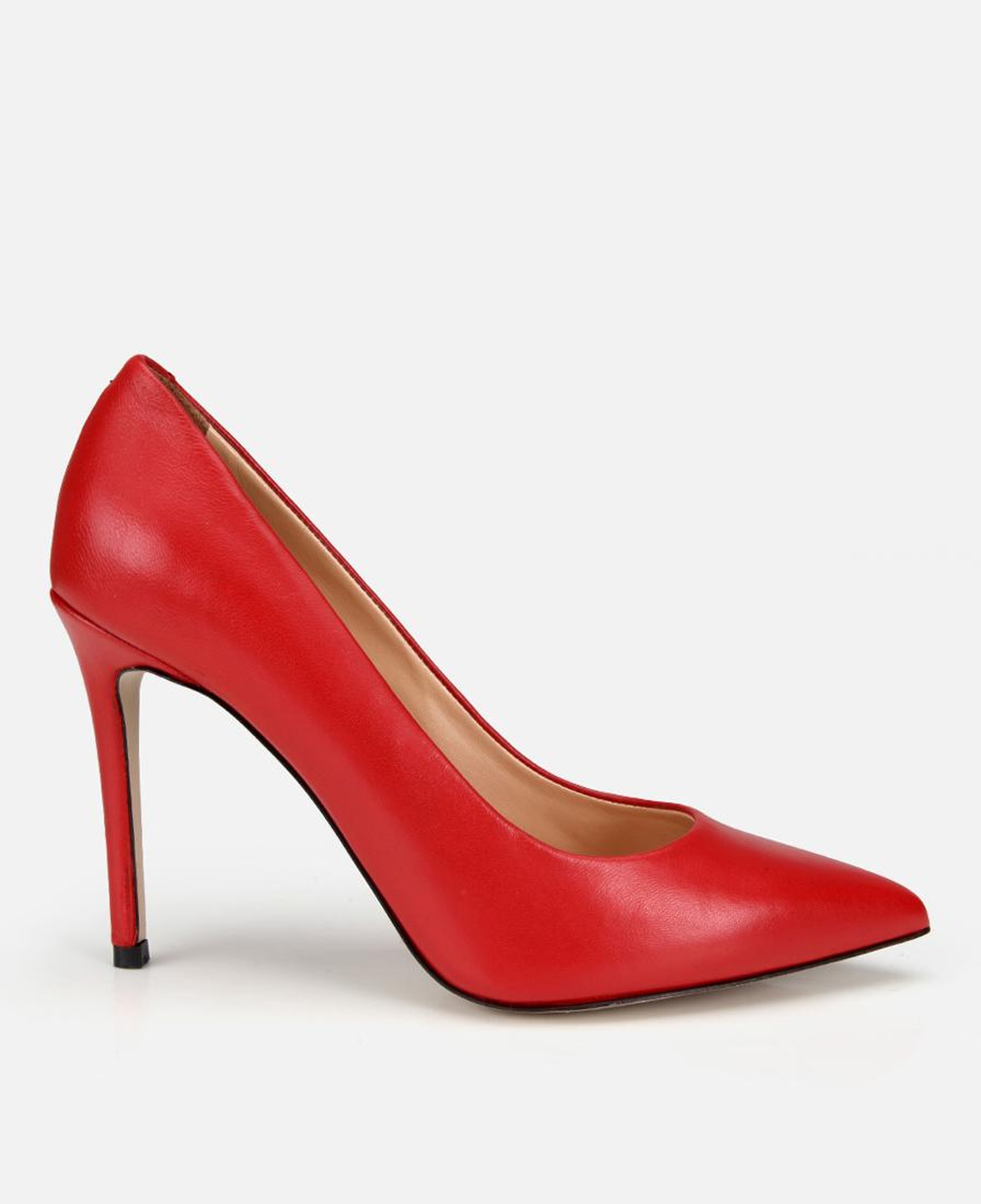 Kadın Deri Kırmızı Yüksek Topuklu Stiletto
