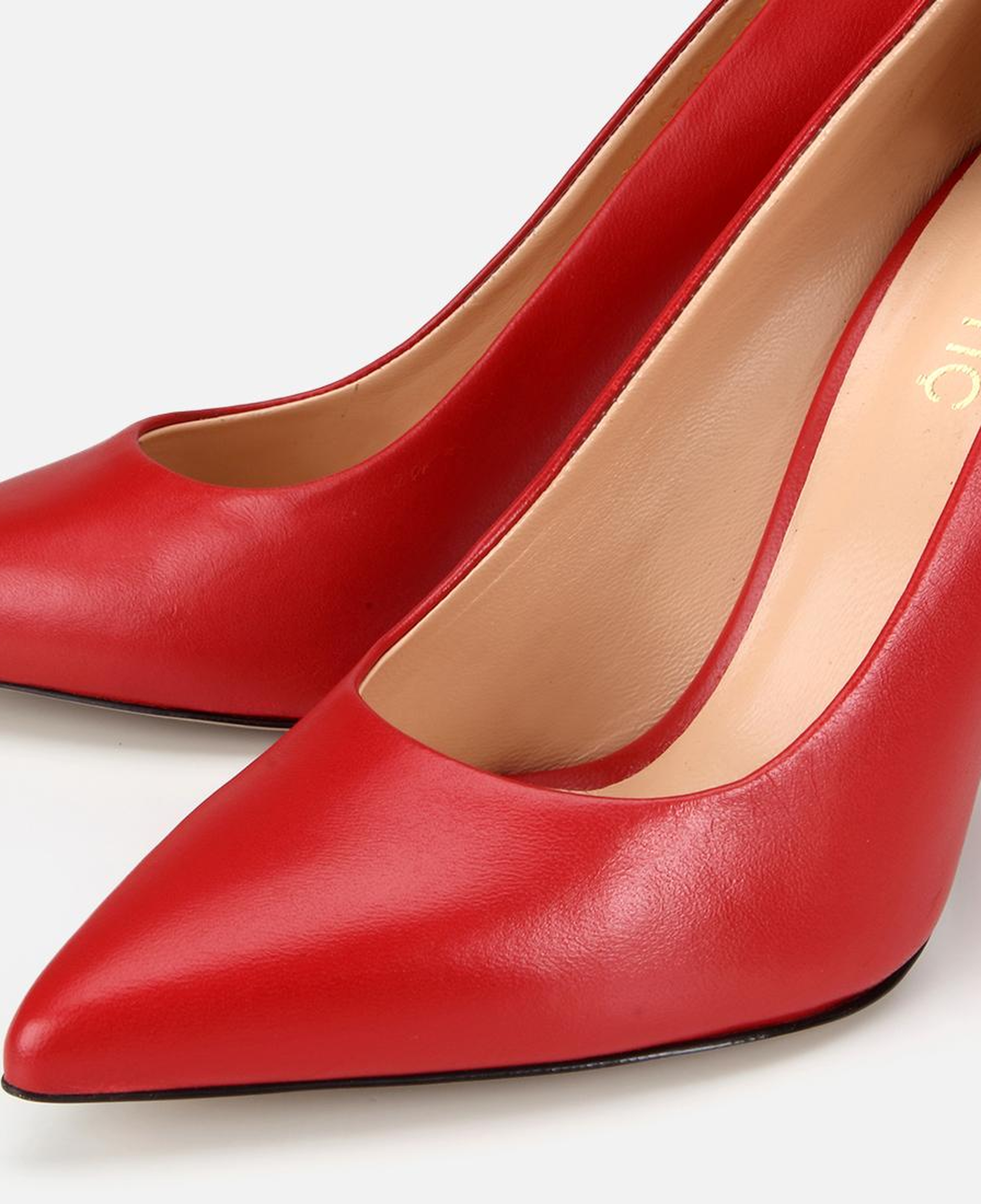 Kadın Deri Kırmızı Yüksek Topuklu Stiletto