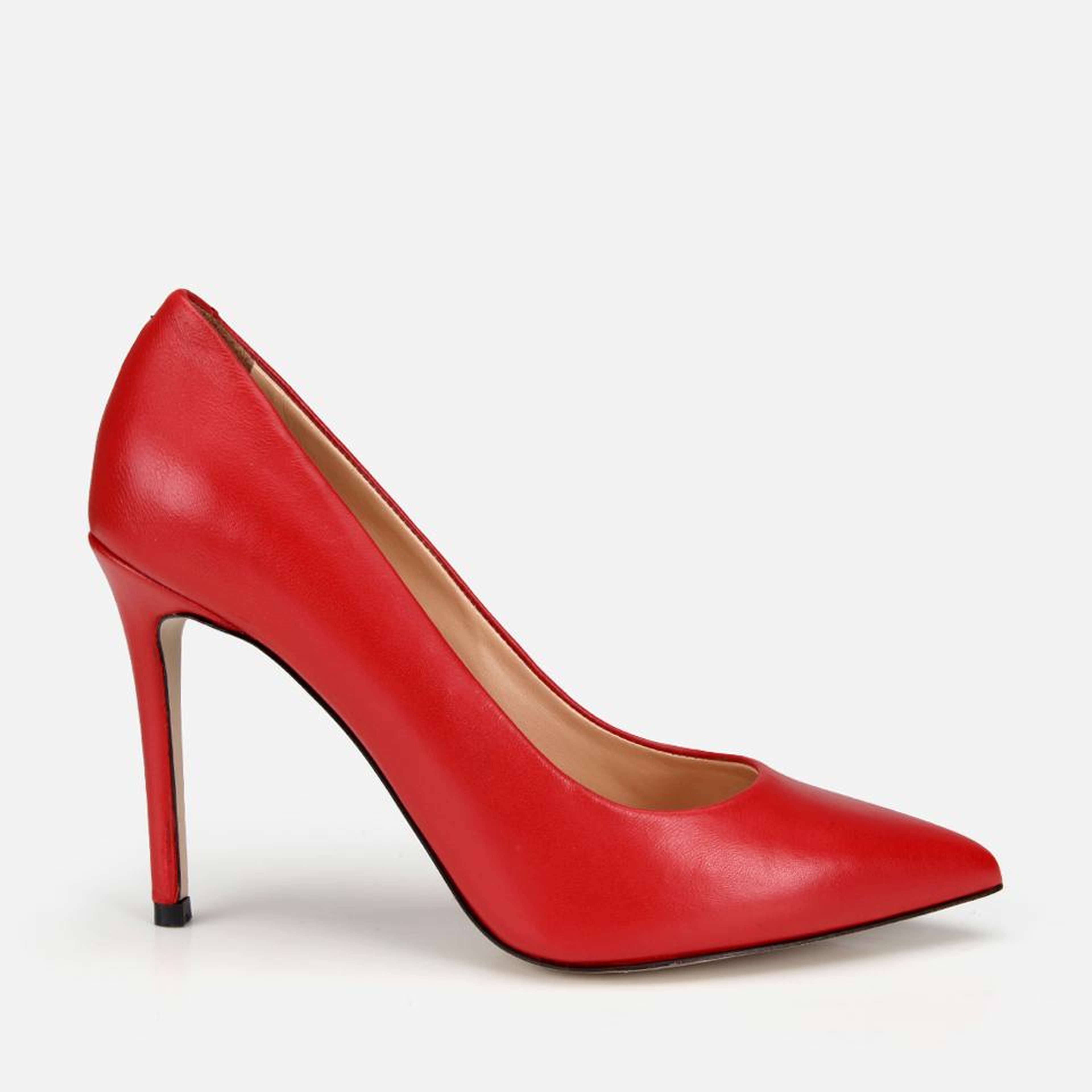 Kadın Deri Kırmızı Yüksek Topuklu Stiletto
