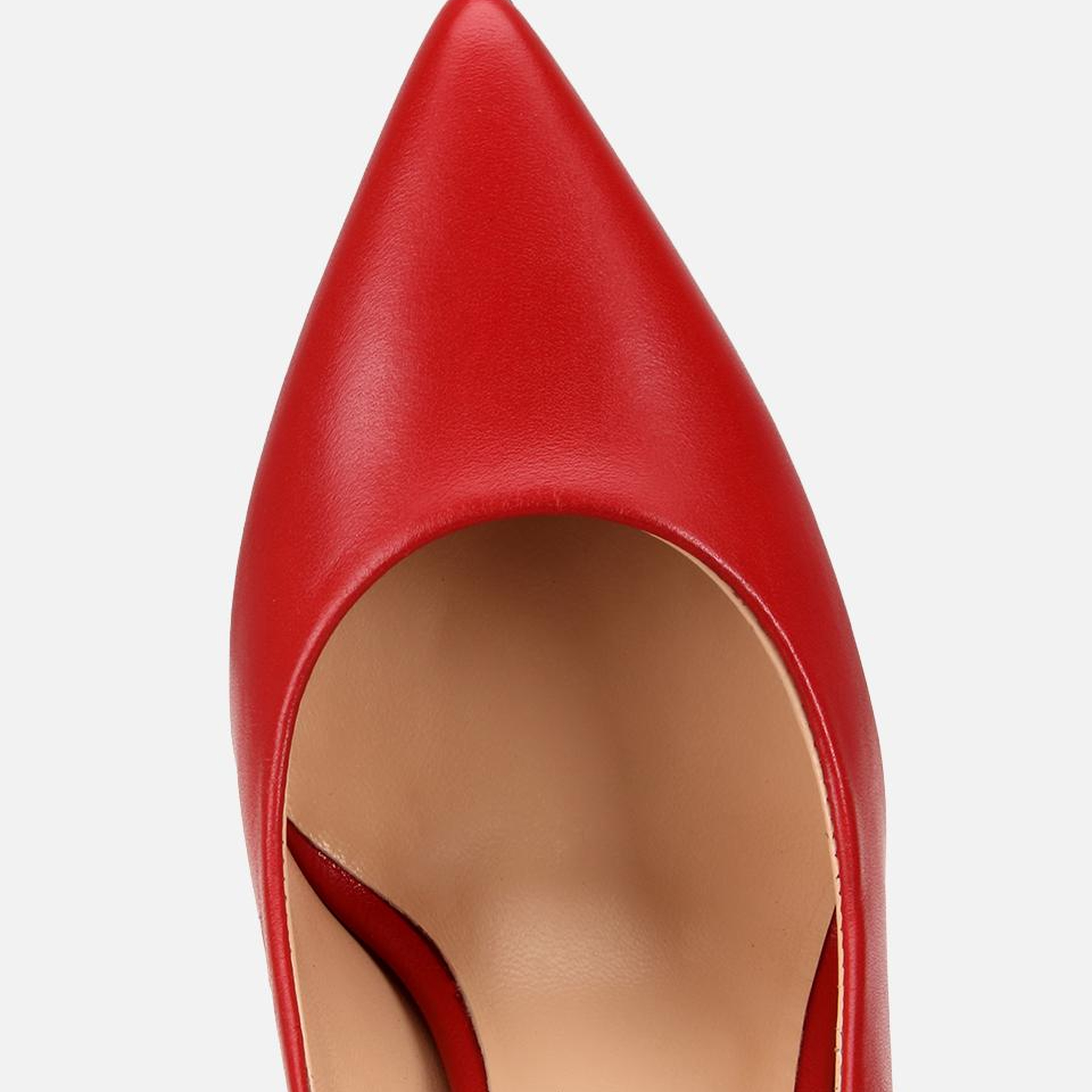 Kadın Deri Kırmızı Yüksek Topuklu Stiletto