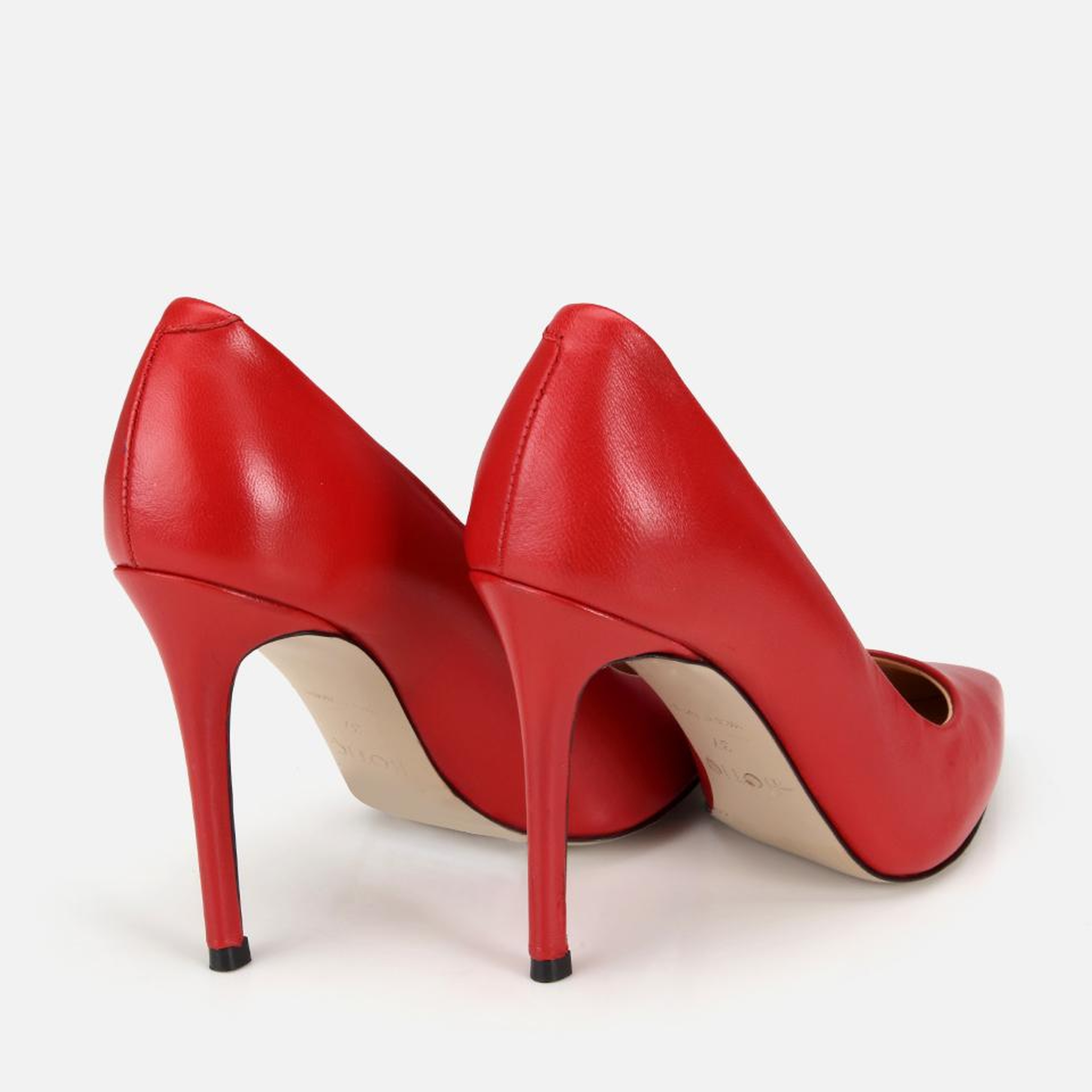 Kadın Deri Kırmızı Yüksek Topuklu Stiletto