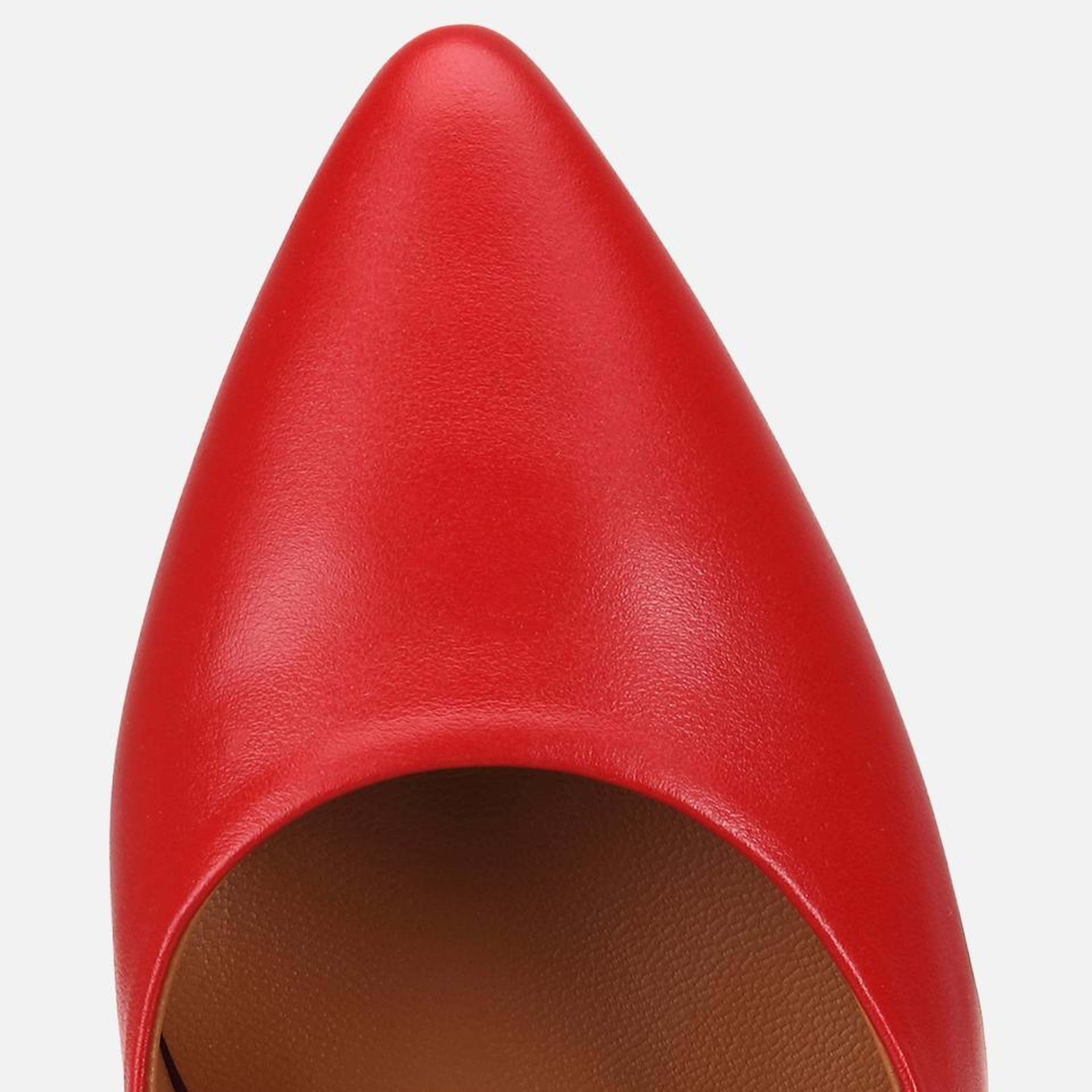 Kadın Deri Kırmızı Klasik Stiletto