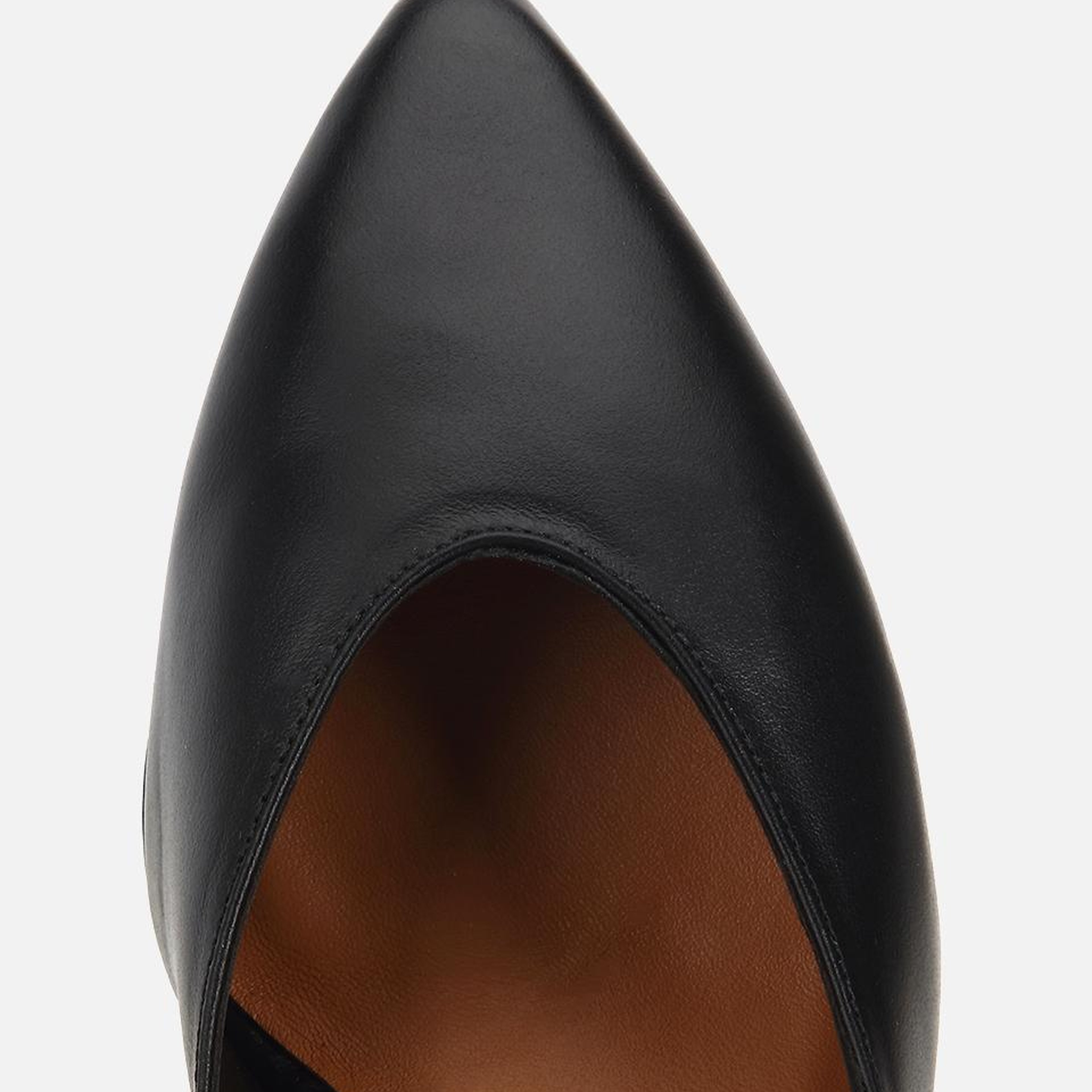 Kadın Deri Siyah Kısa Topuklu Stiletto