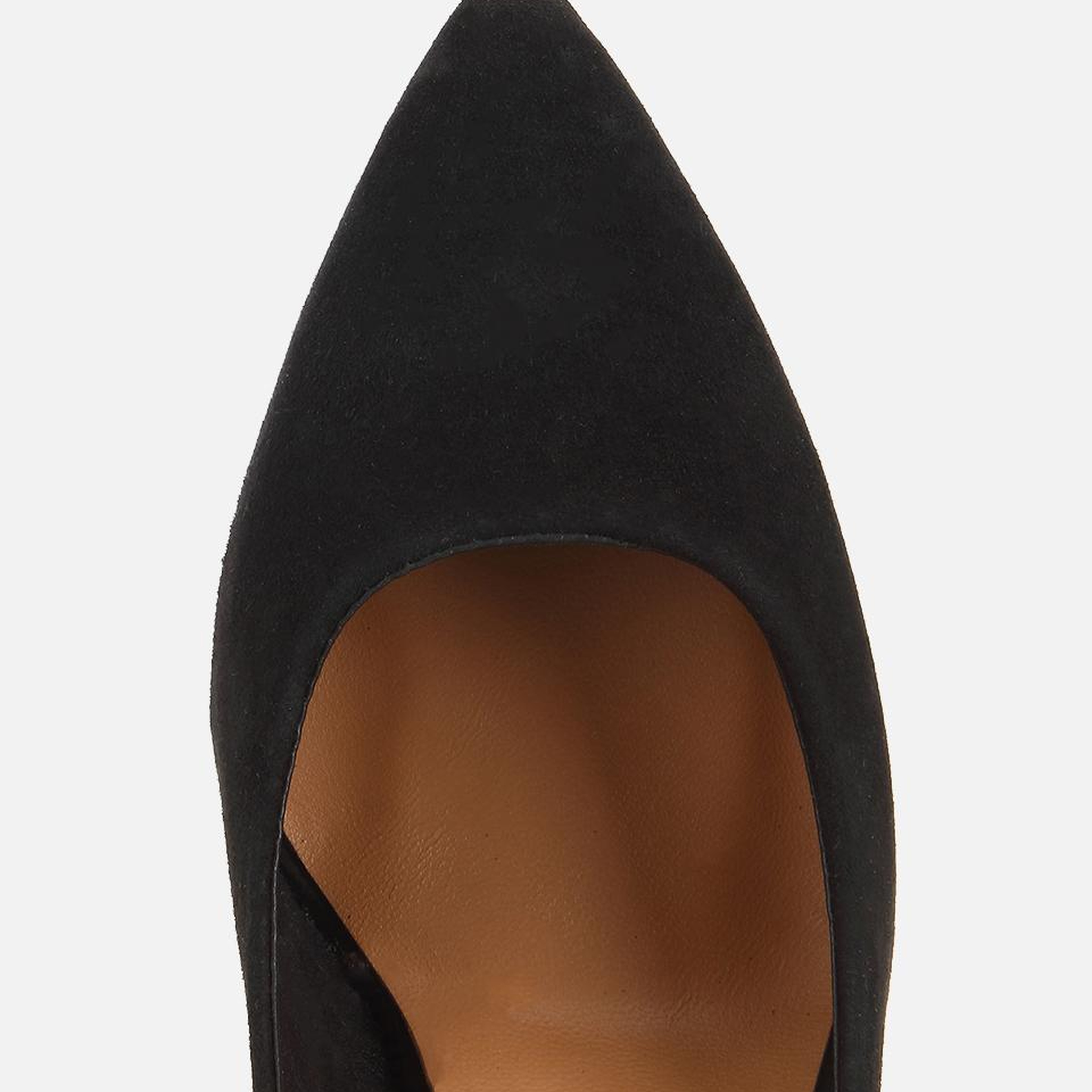 Kadın Süet Deri Siyah Klasik Stiletto Ayakkabı