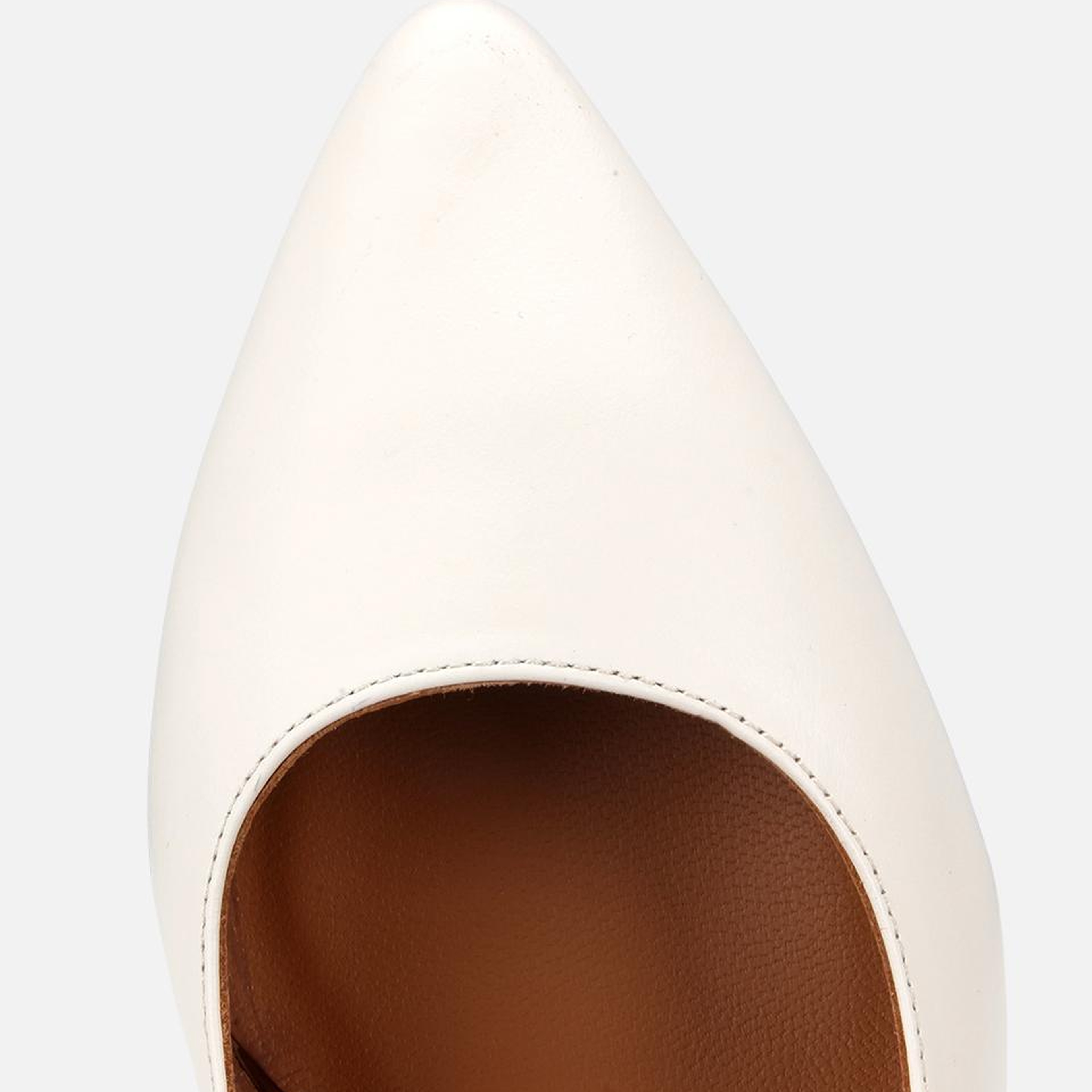 Kadın Deri Kemik Kısa Topuklu Stiletto