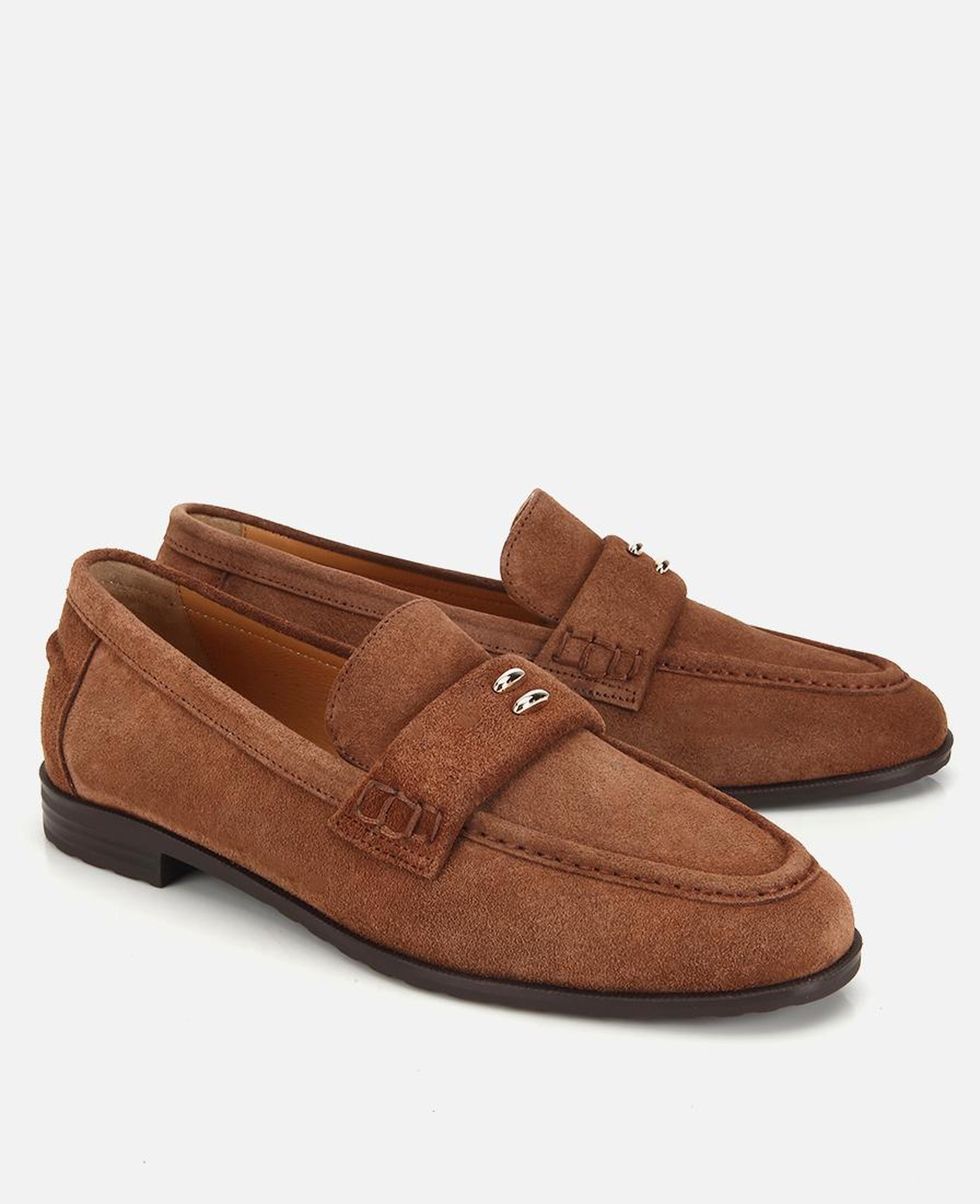 Kadın Süet Deri Taba Toka Detaylı Klasik Loafer