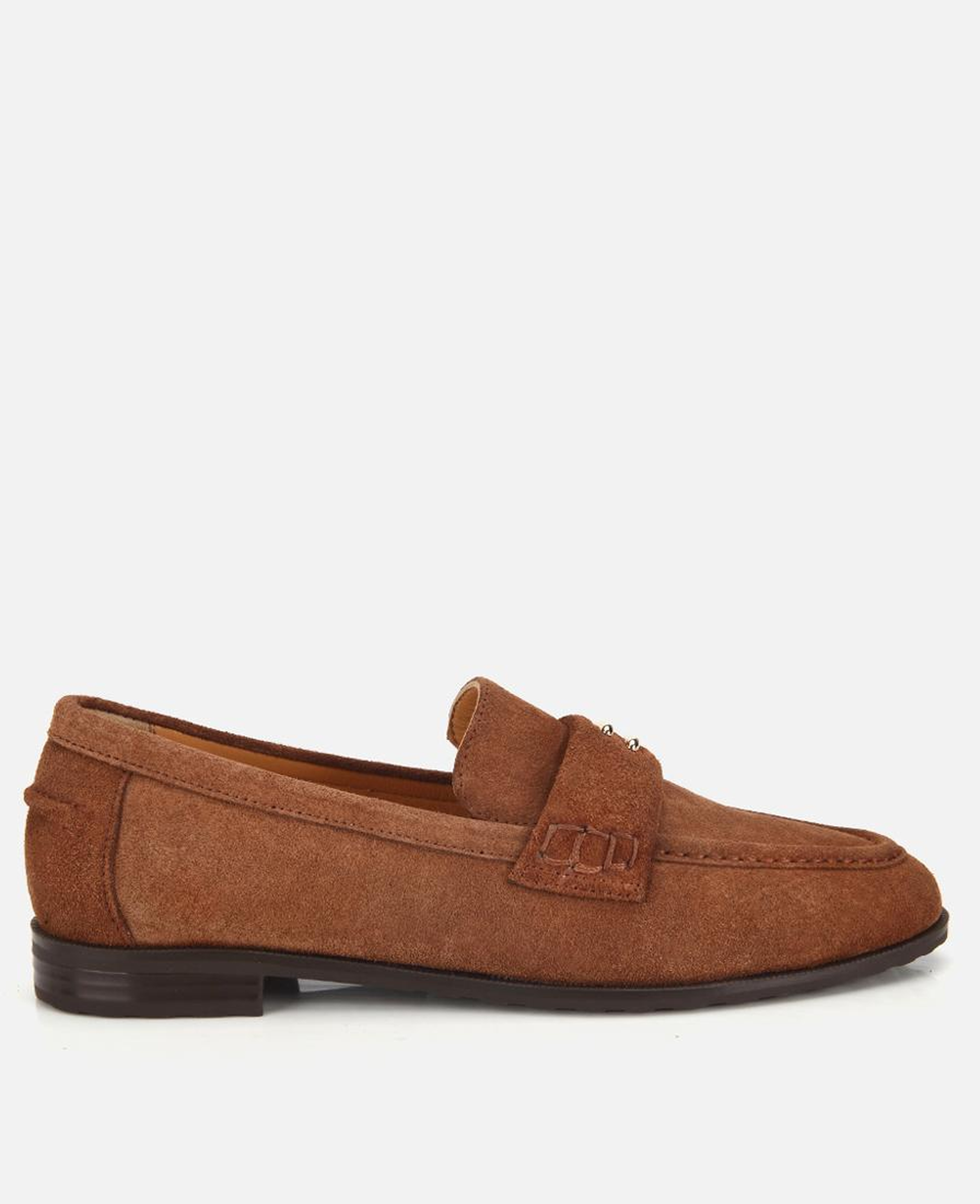 Kadın Süet Deri Taba Toka Detaylı Klasik Loafer