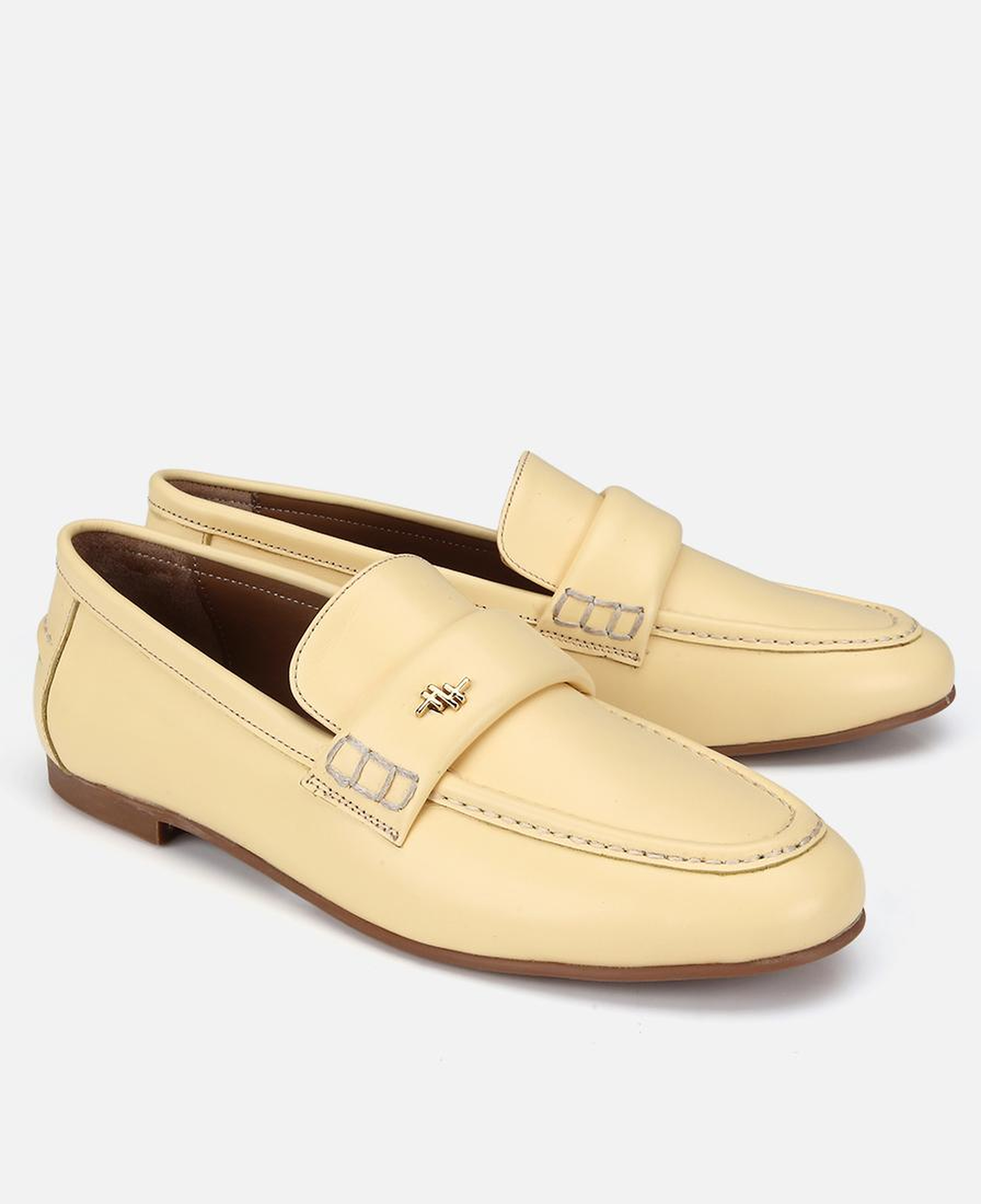 Kadın Deri Sarı Yumuşak Dokulu Klasik Loafer