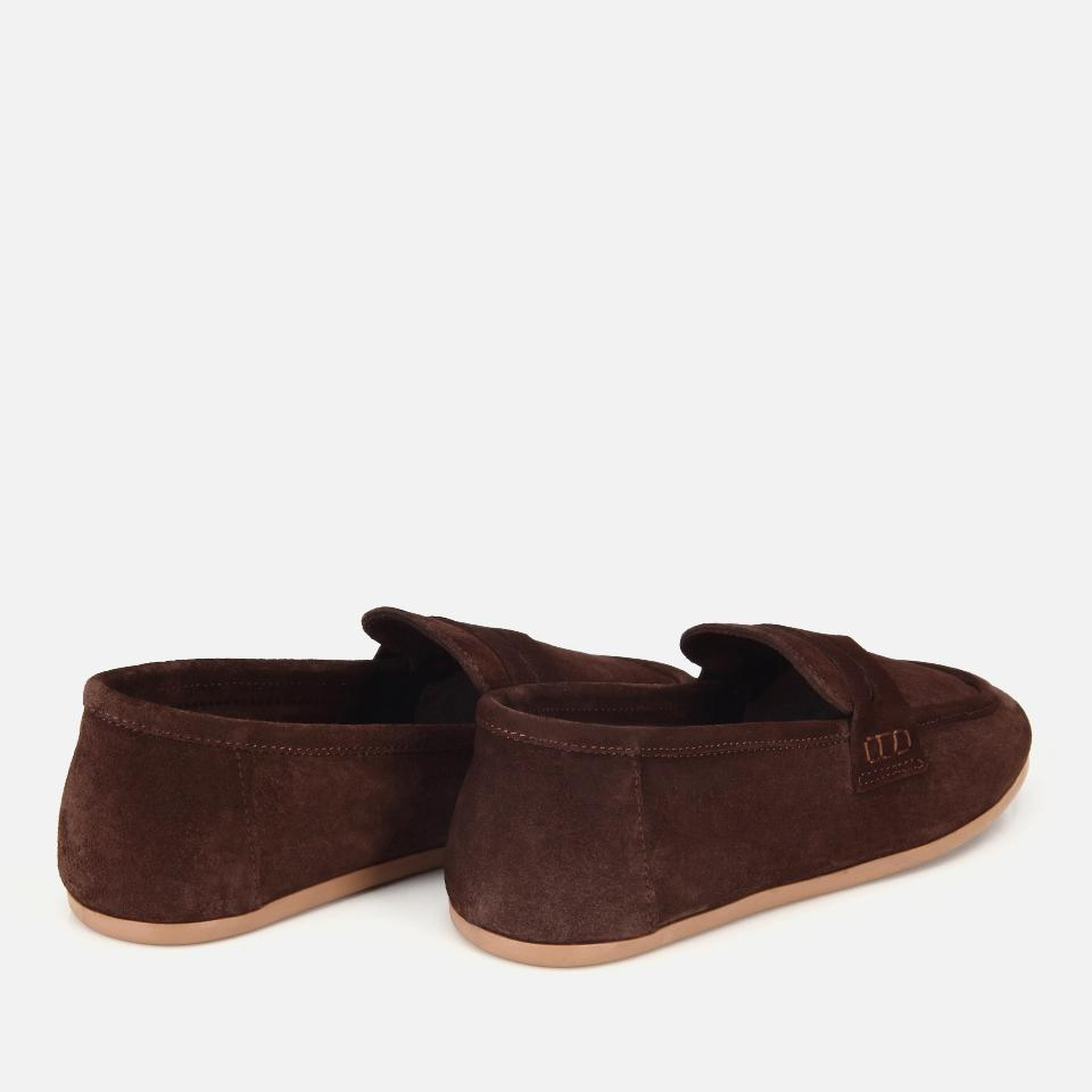 Kadın Süet Deri Kahverengi Yumuşak Dokulu Klasik Loafer