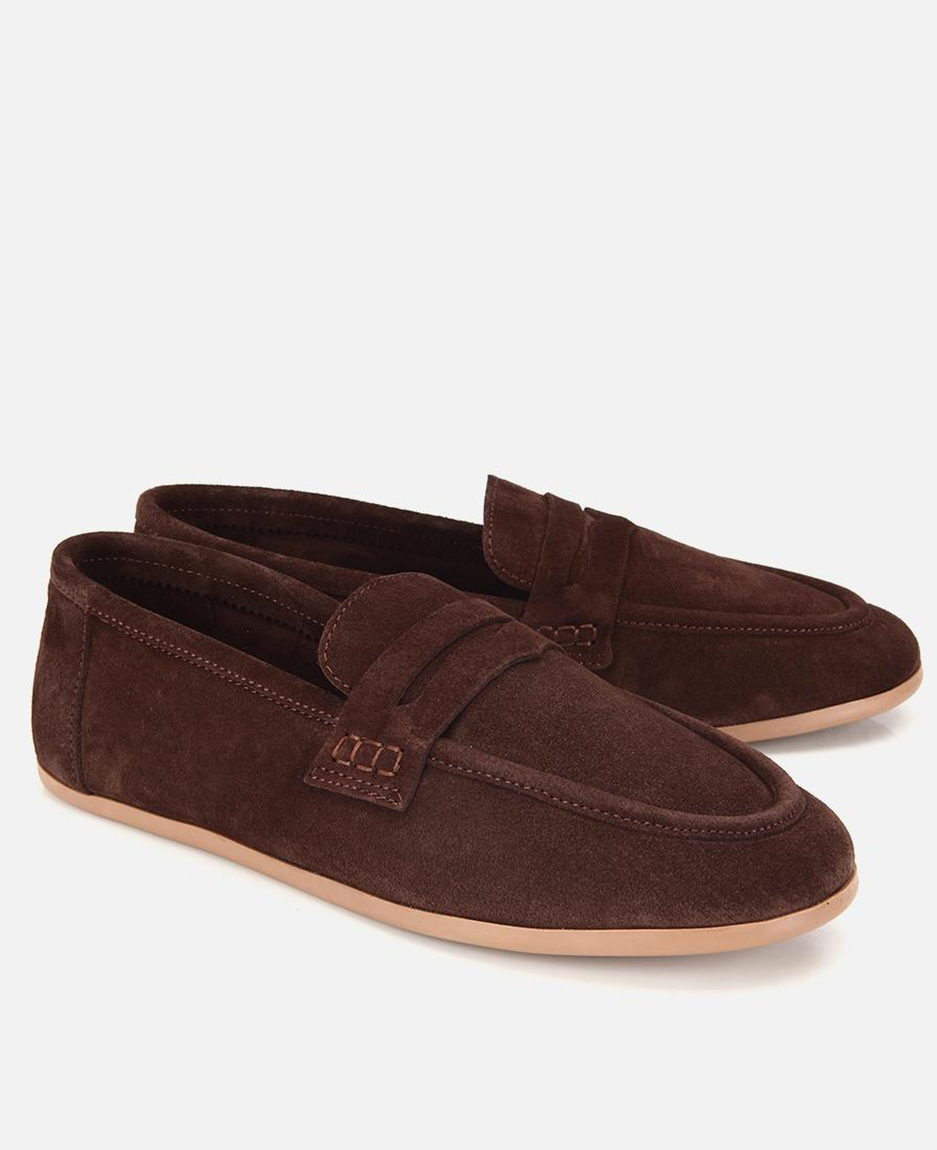 Kadın Süet Deri Kahverengi Yumuşak Dokulu Klasik Loafer