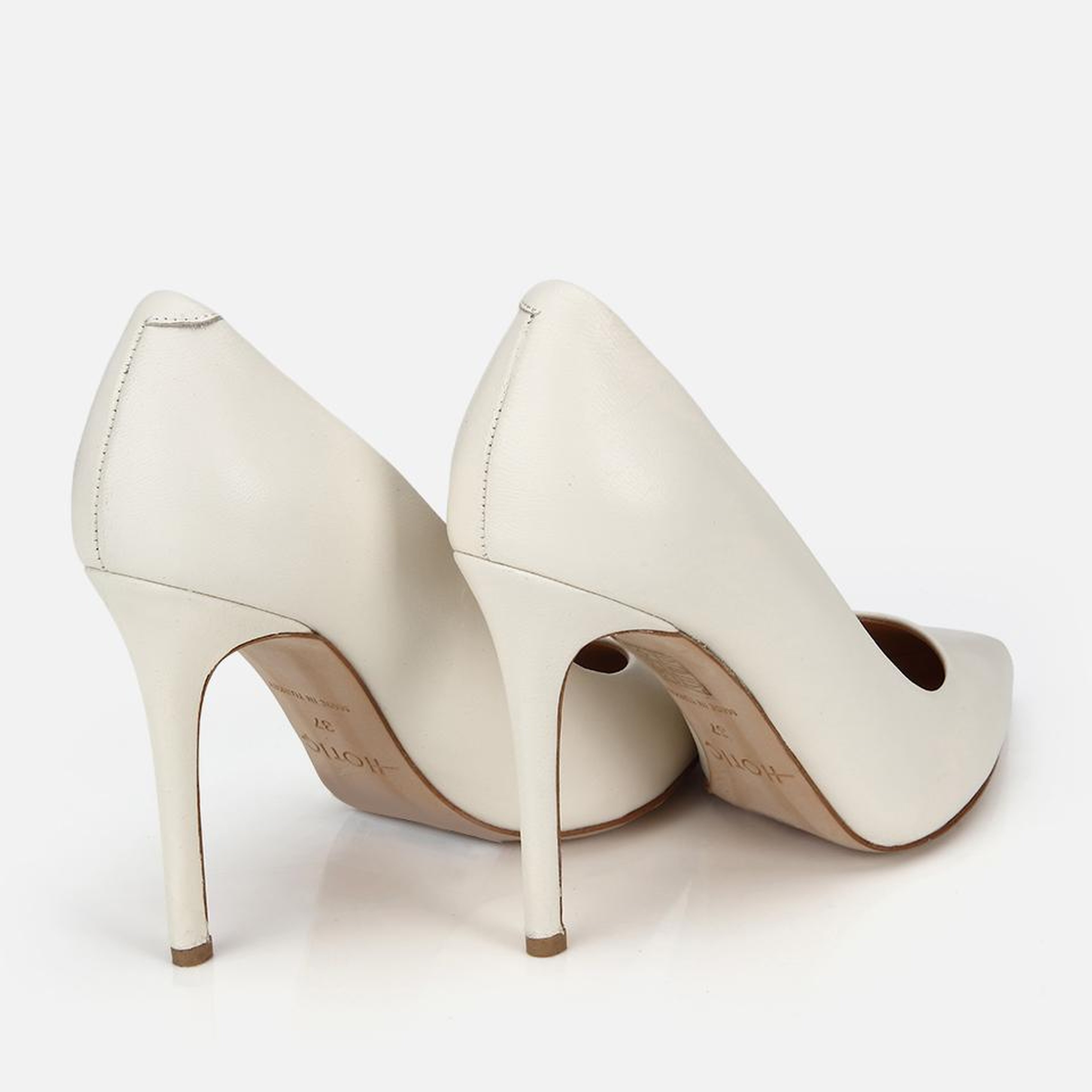 Kadın Deri Kemik Yüksek Topuklu Stiletto