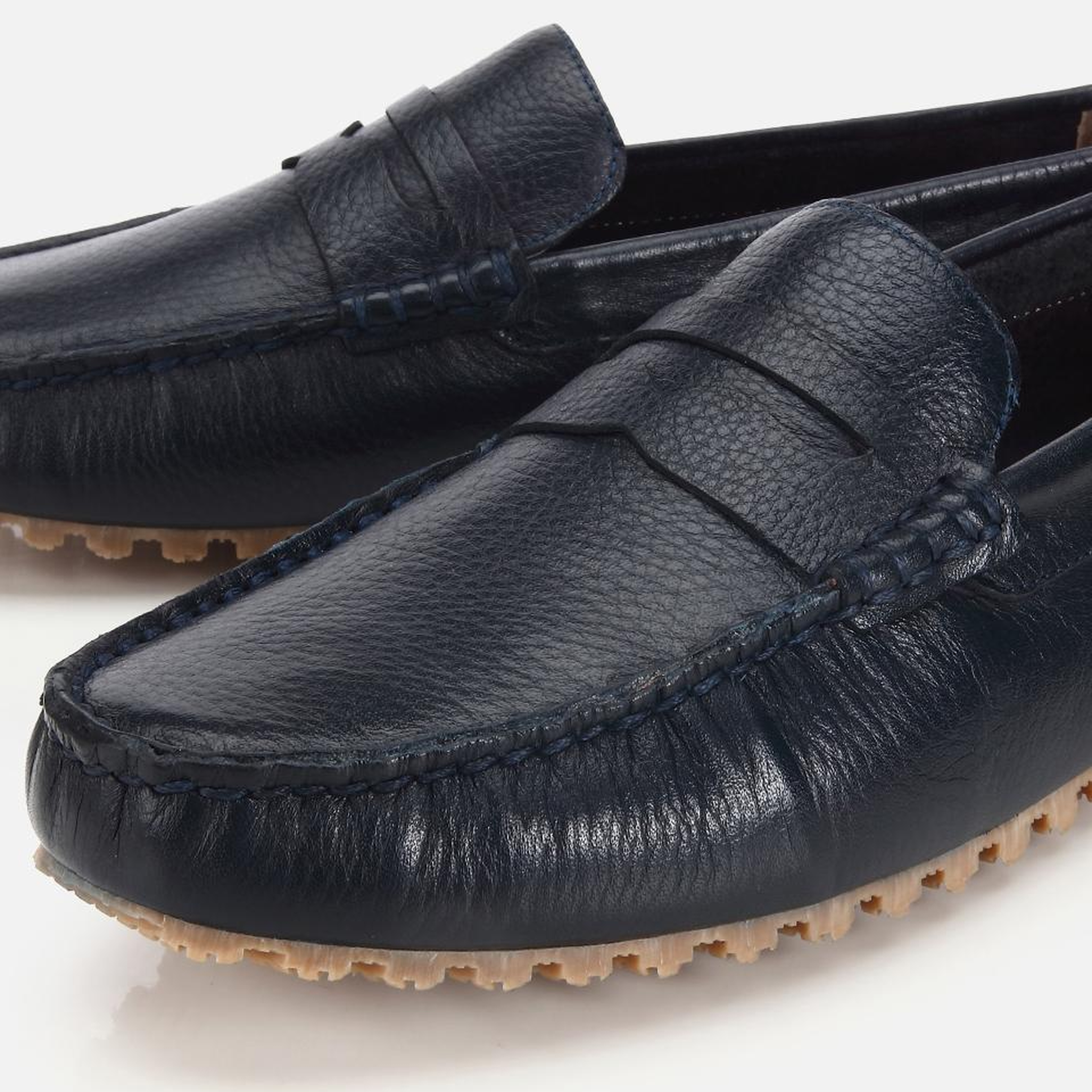 Erkek Deri Lacivert Comfort Günlük Loafer
