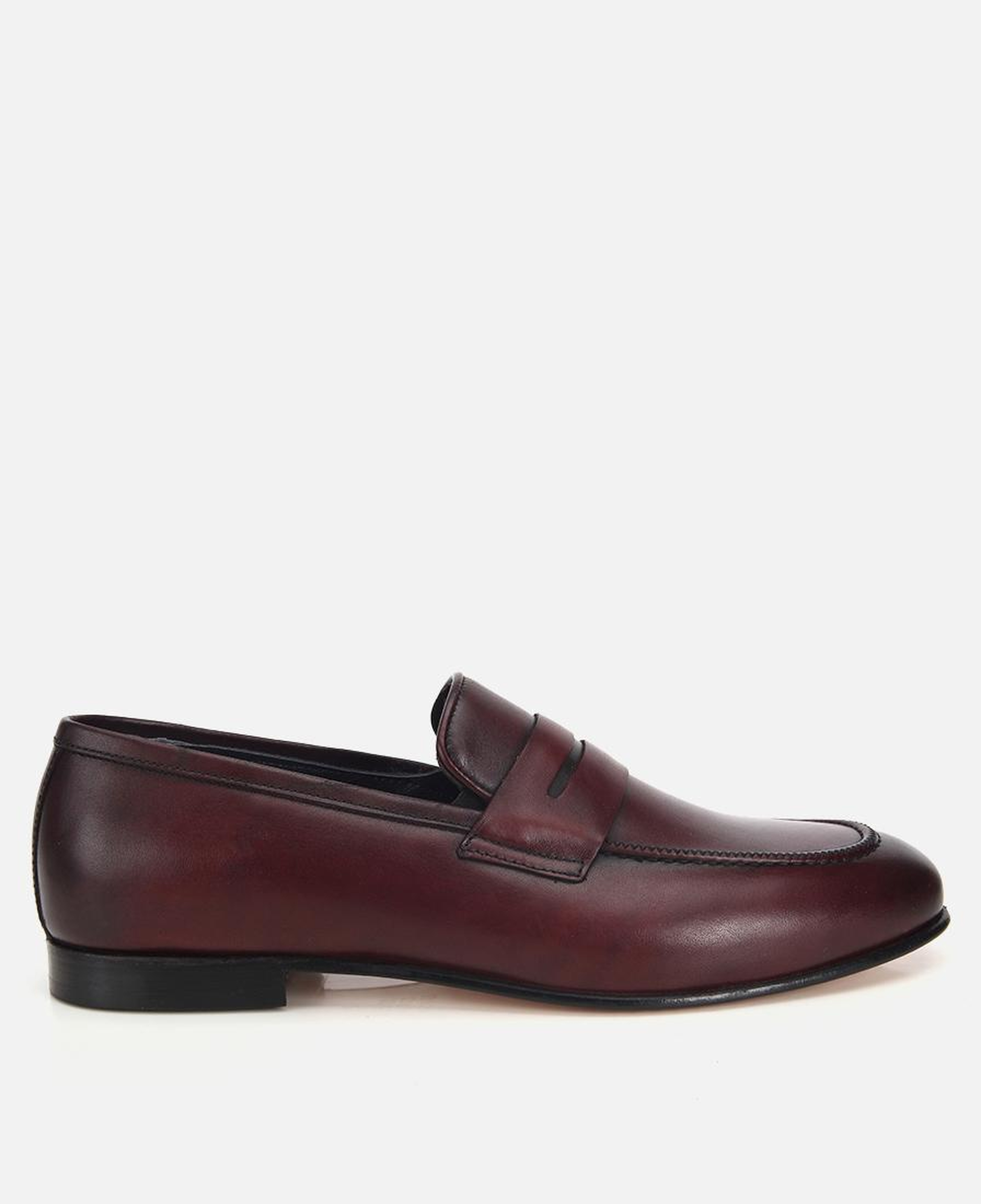 Erkek Deri Bordo Klasik Loafer