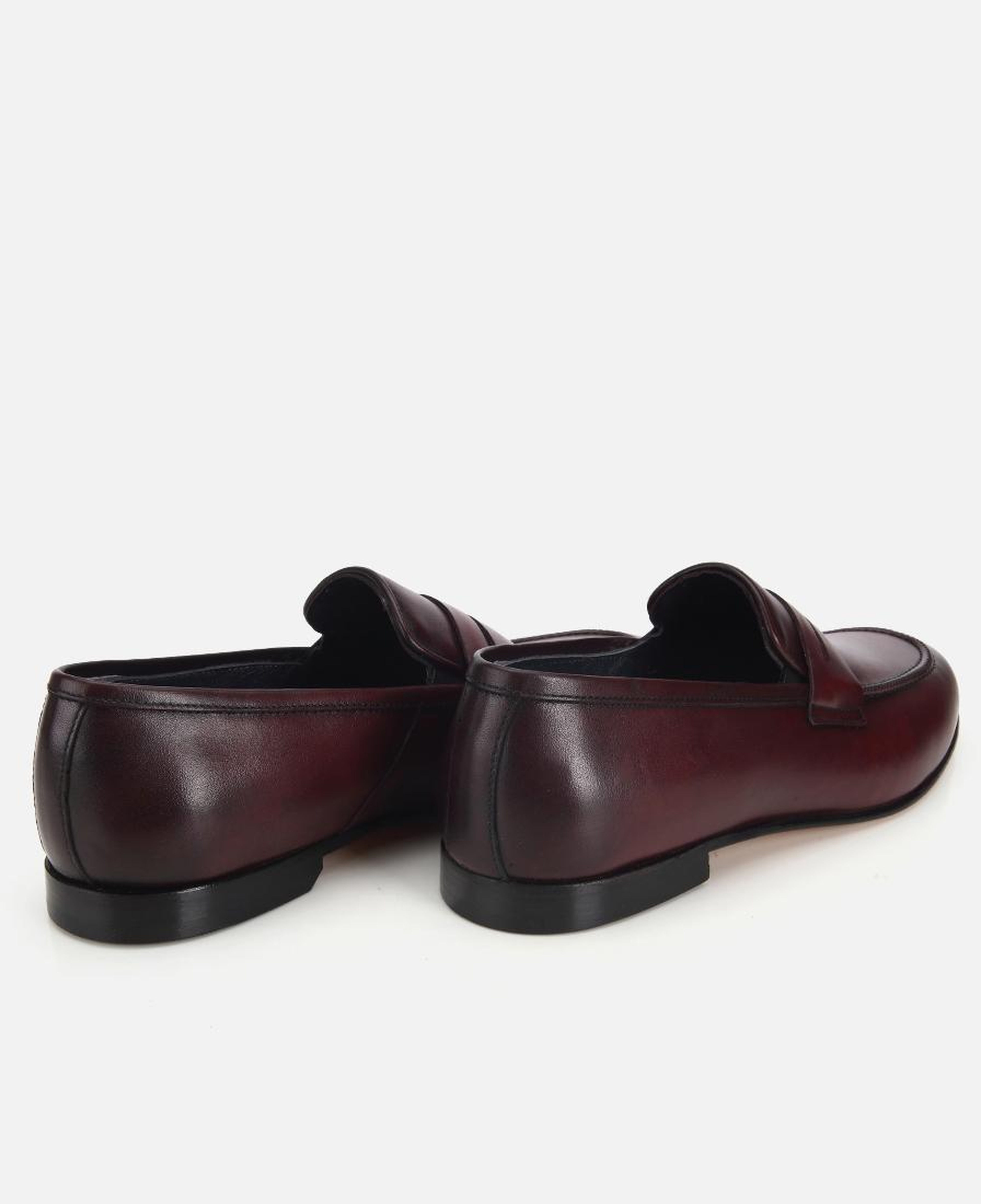 Erkek Deri Bordo Klasik Loafer
