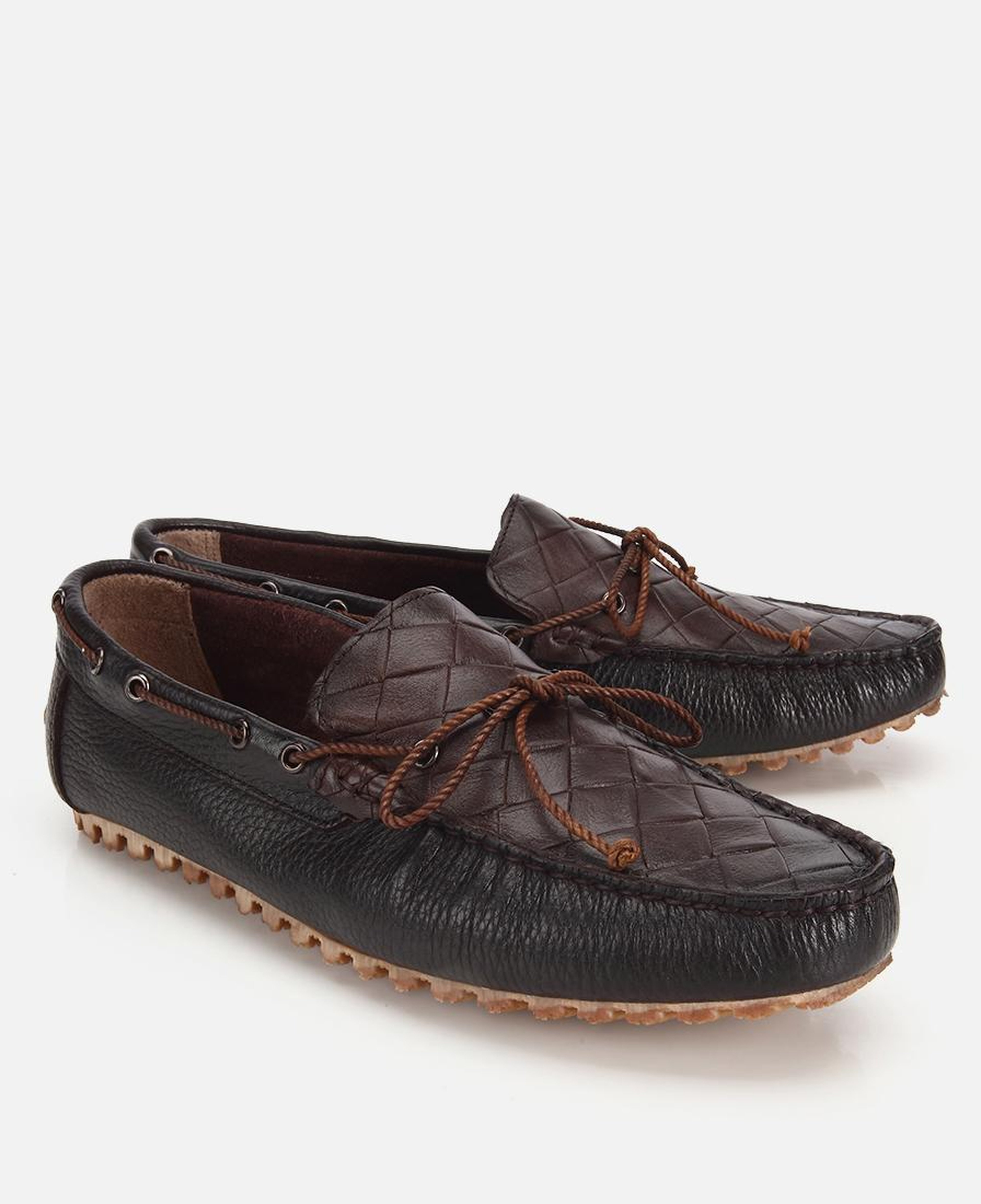 Erkek Deri Kahverengi Kroko Detaylı Günlük Loafer