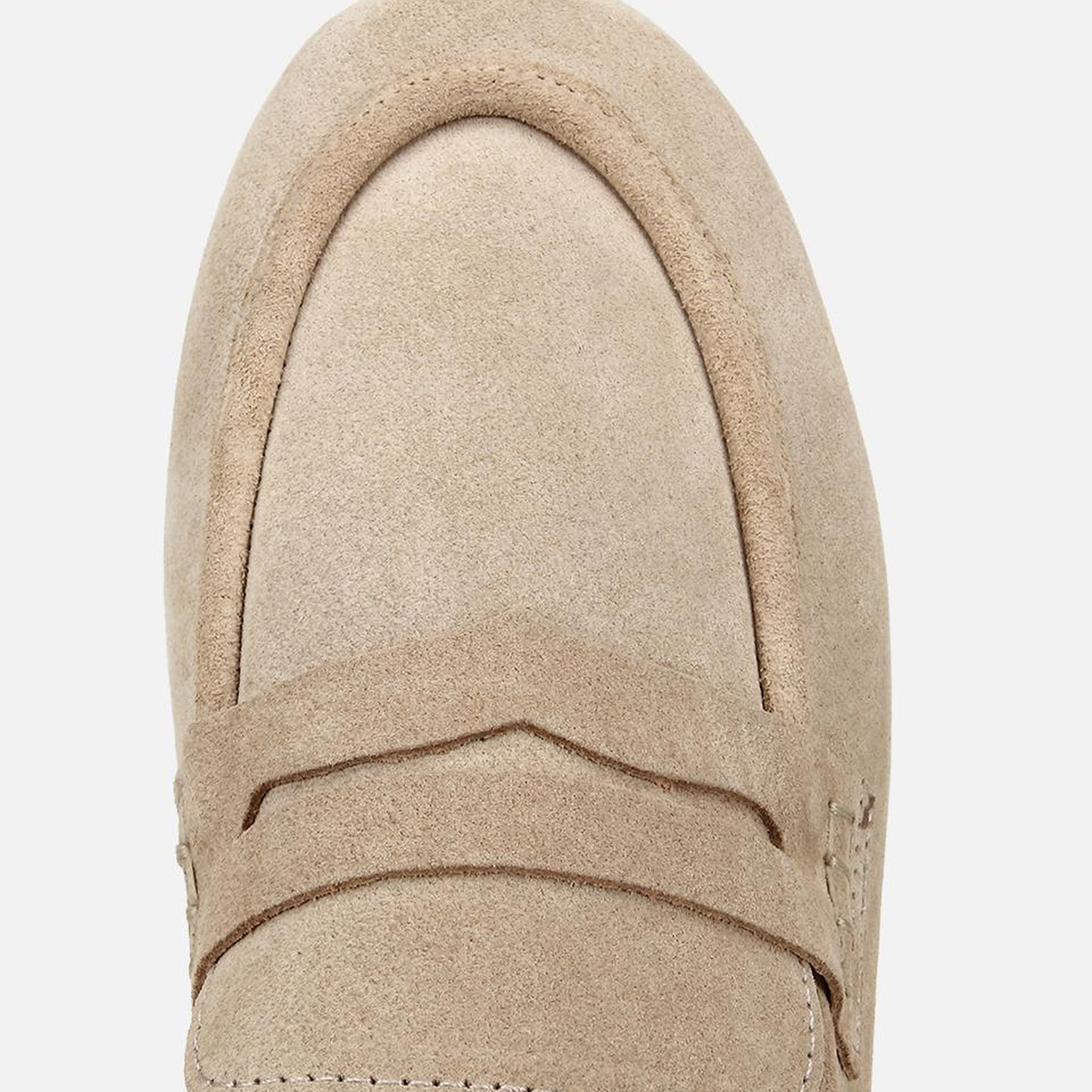 Kadın Süet Deri Bej Yumuşak Dokulu Klasik Loafer