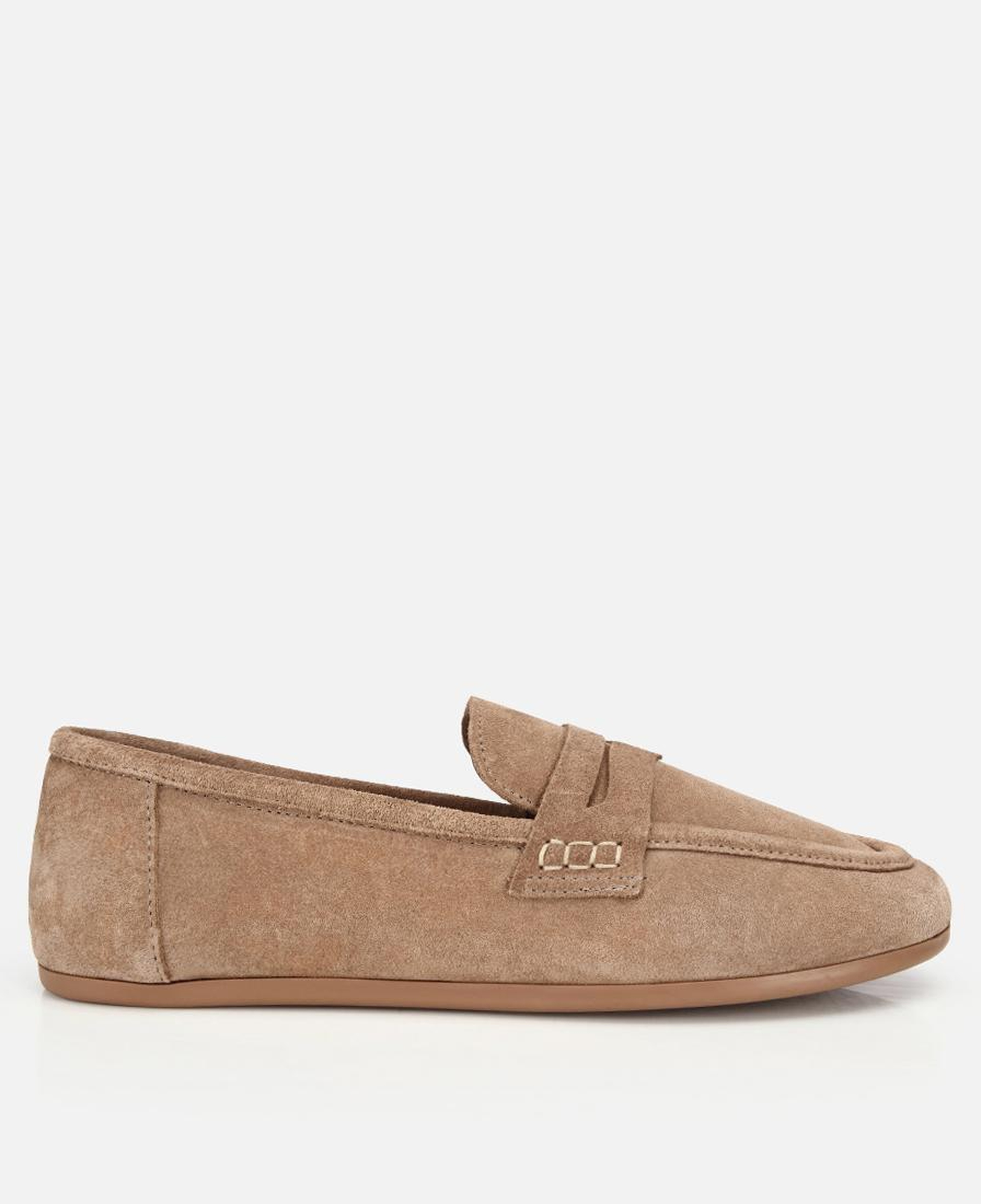 Kadın Süet Deri Vizon Yumuşak Dokulu Klasik Loafer