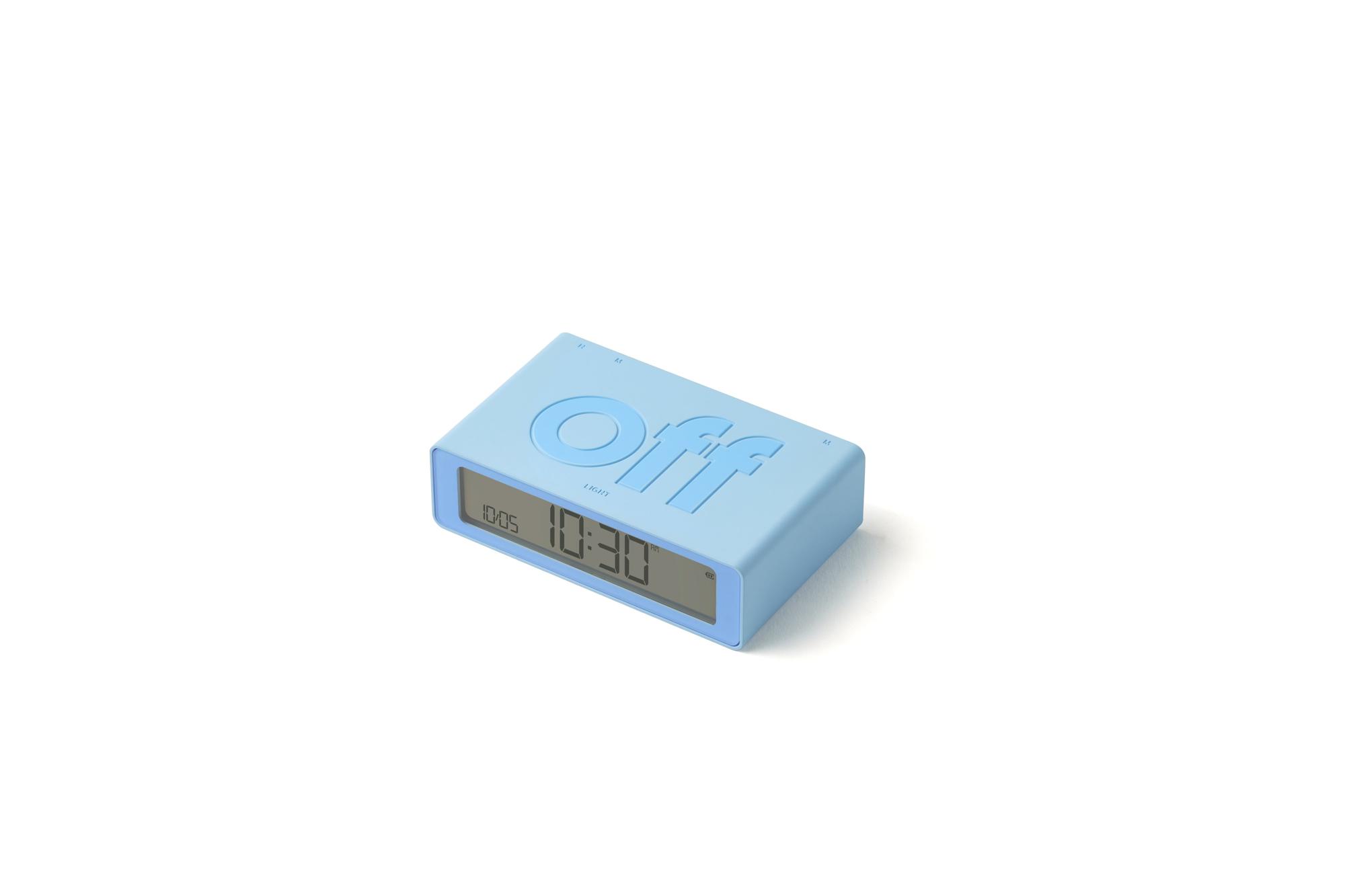 Lexon Flip Mini Şarj Edilebilir Alarm Saat Açık Mavi