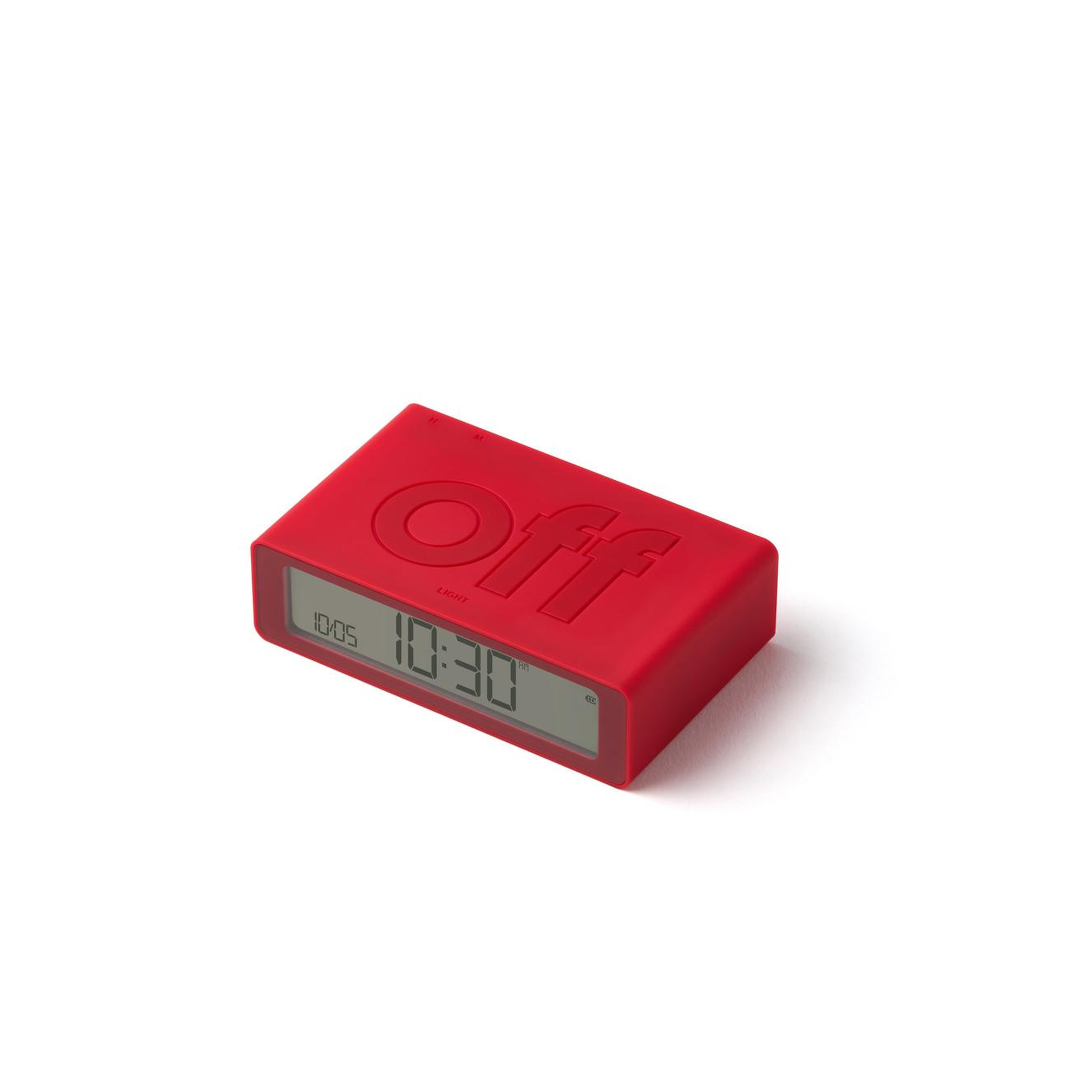 Lexon Flip Mini Şarj Edilebilir Alarm Saat Açık Kırmızı