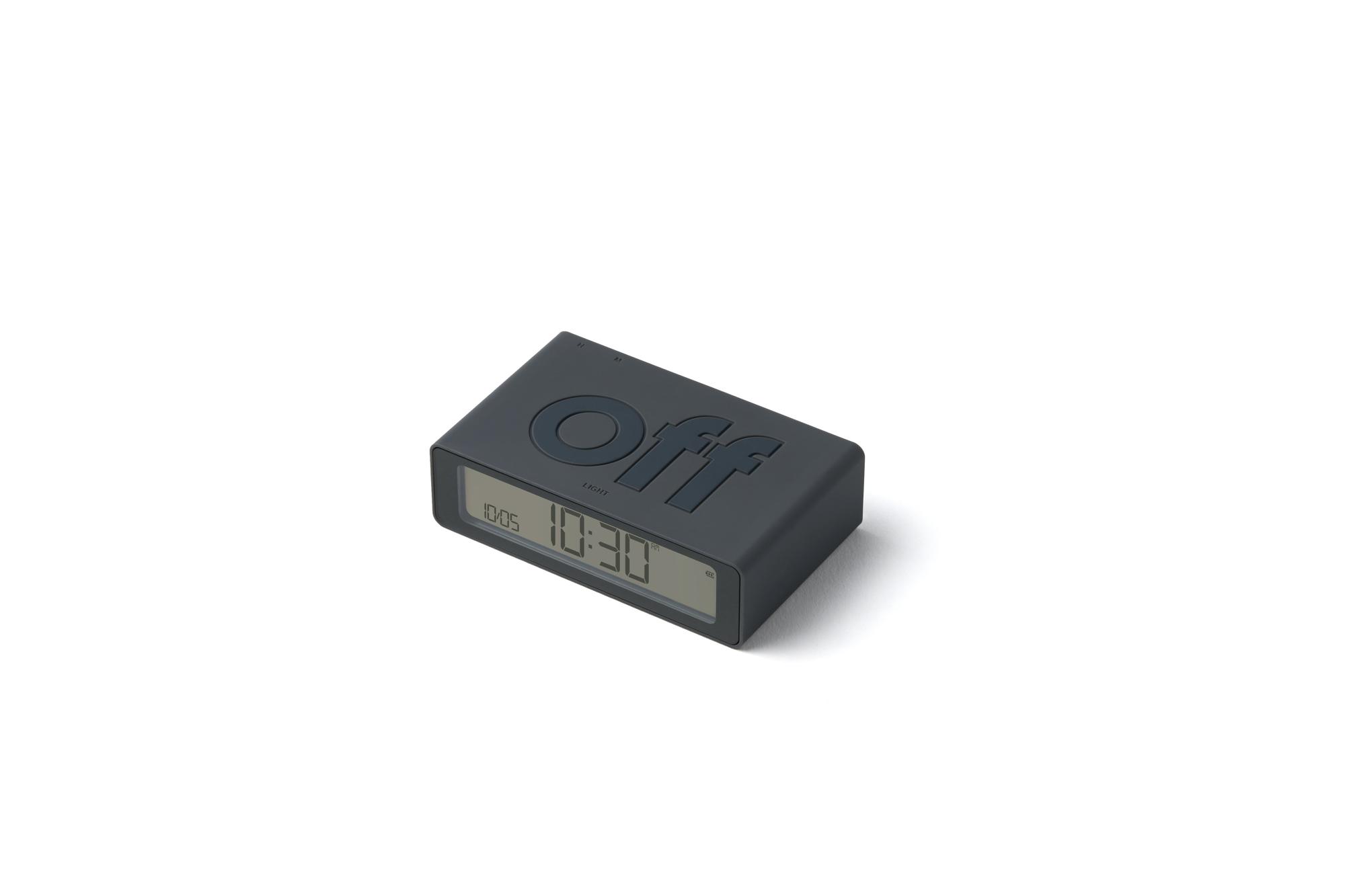 Lexon Flip Mini Şarj Edilebilir Alarm Saat Koyu Gri
