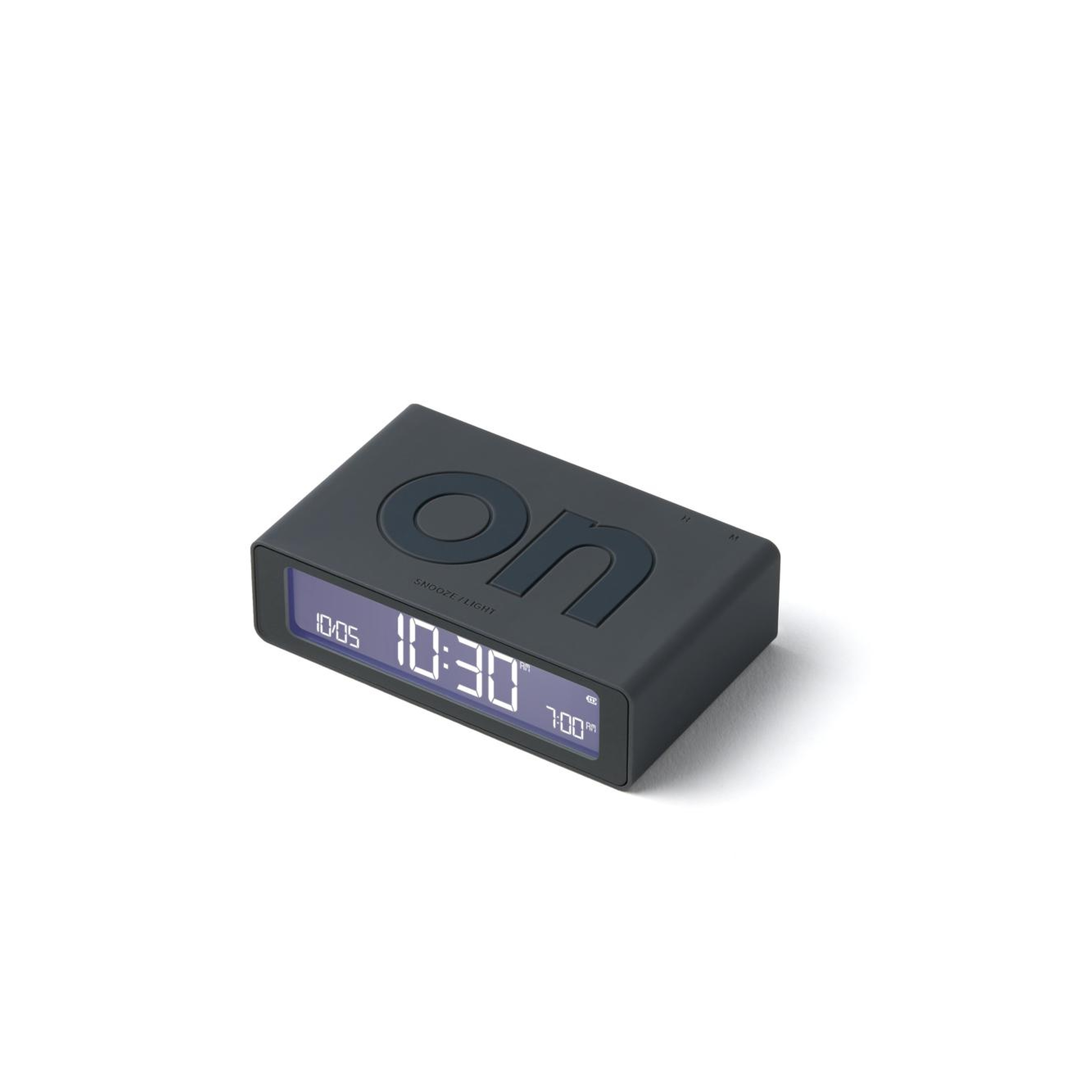 Lexon Flip Mini Şarj Edilebilir Alarm Saat Koyu Gri