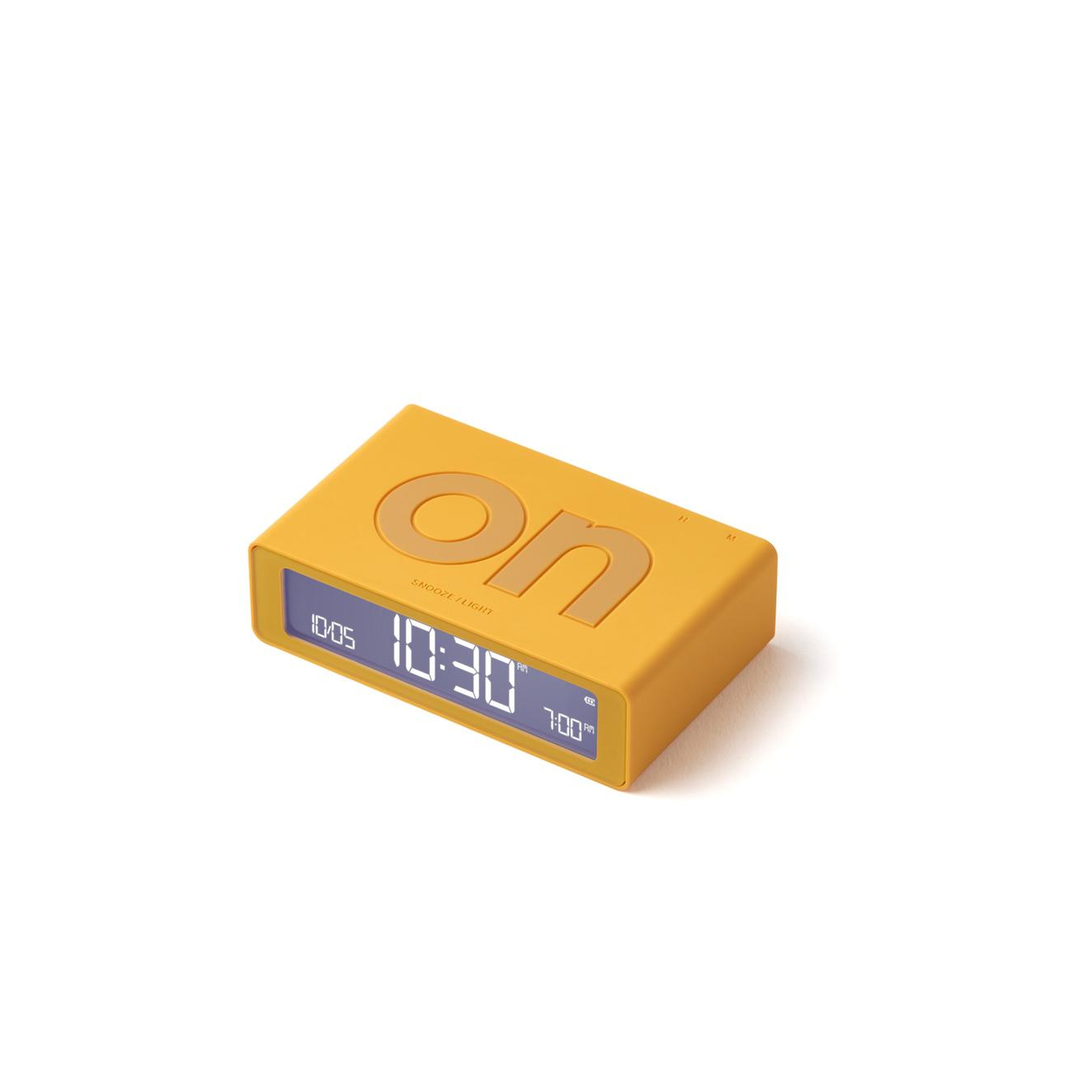 Lexon Flip Mini Şarj Edilebilir Alarm Saat Sarı