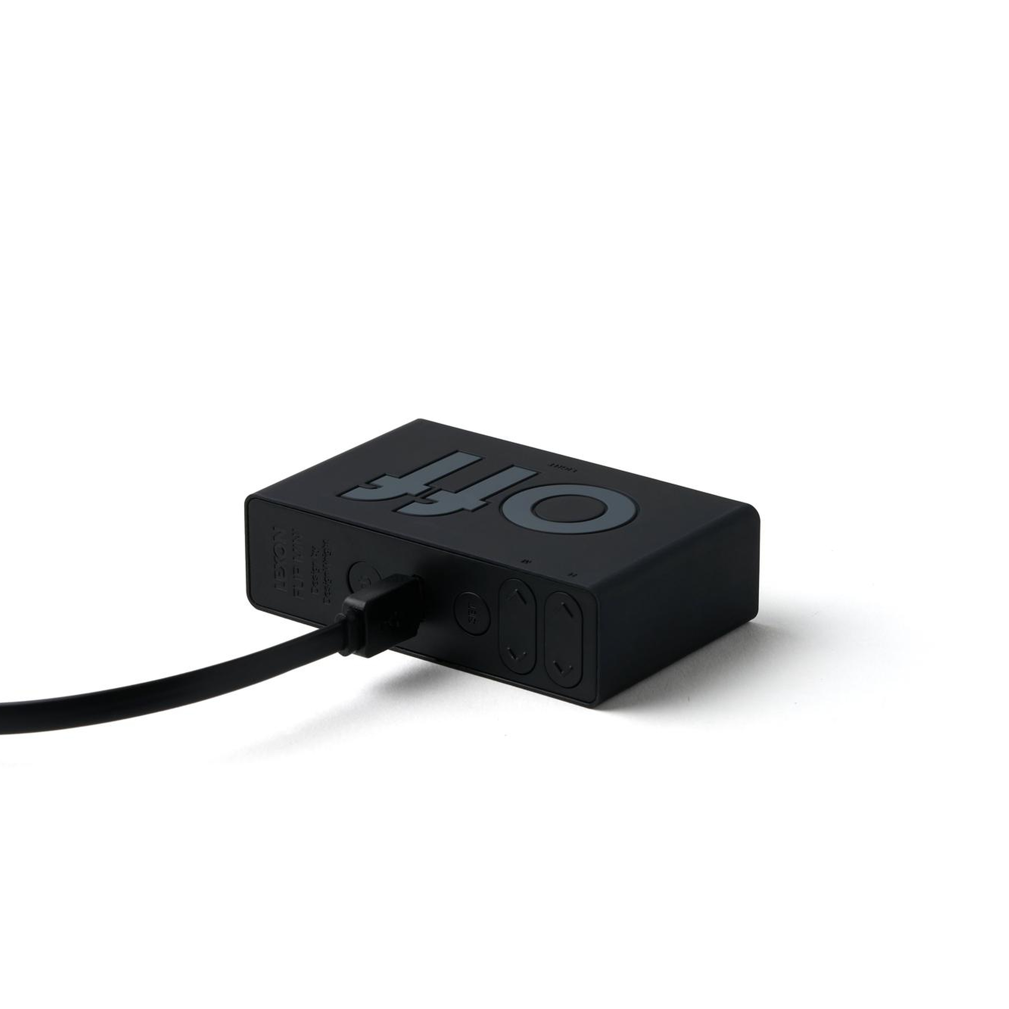 Lexon Flip Mini Şarj Edilebilir Alarm Saat Siyah