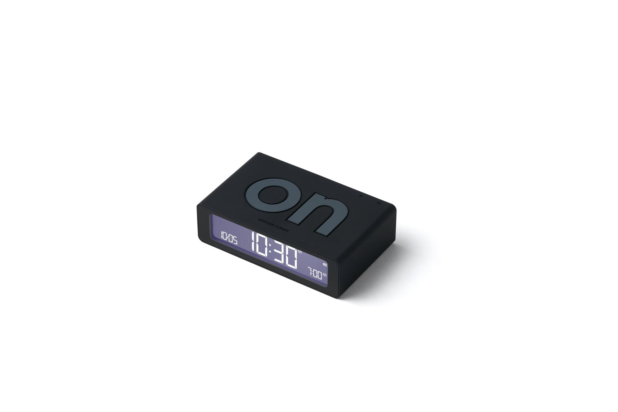 Lexon Flip Mini Şarj Edilebilir Alarm Saat Siyah