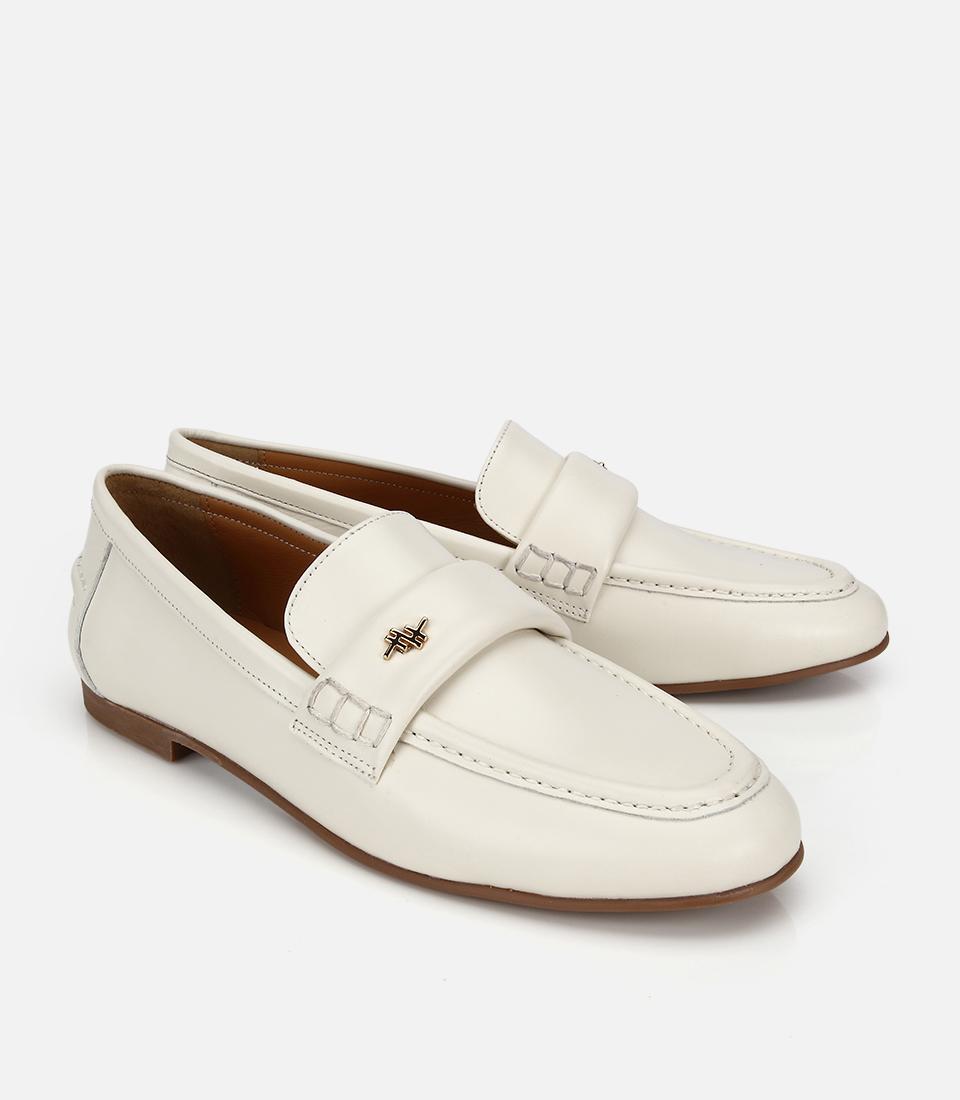 Kadın Deri Ekru Yumuşak Dokulu Klasik Loafer