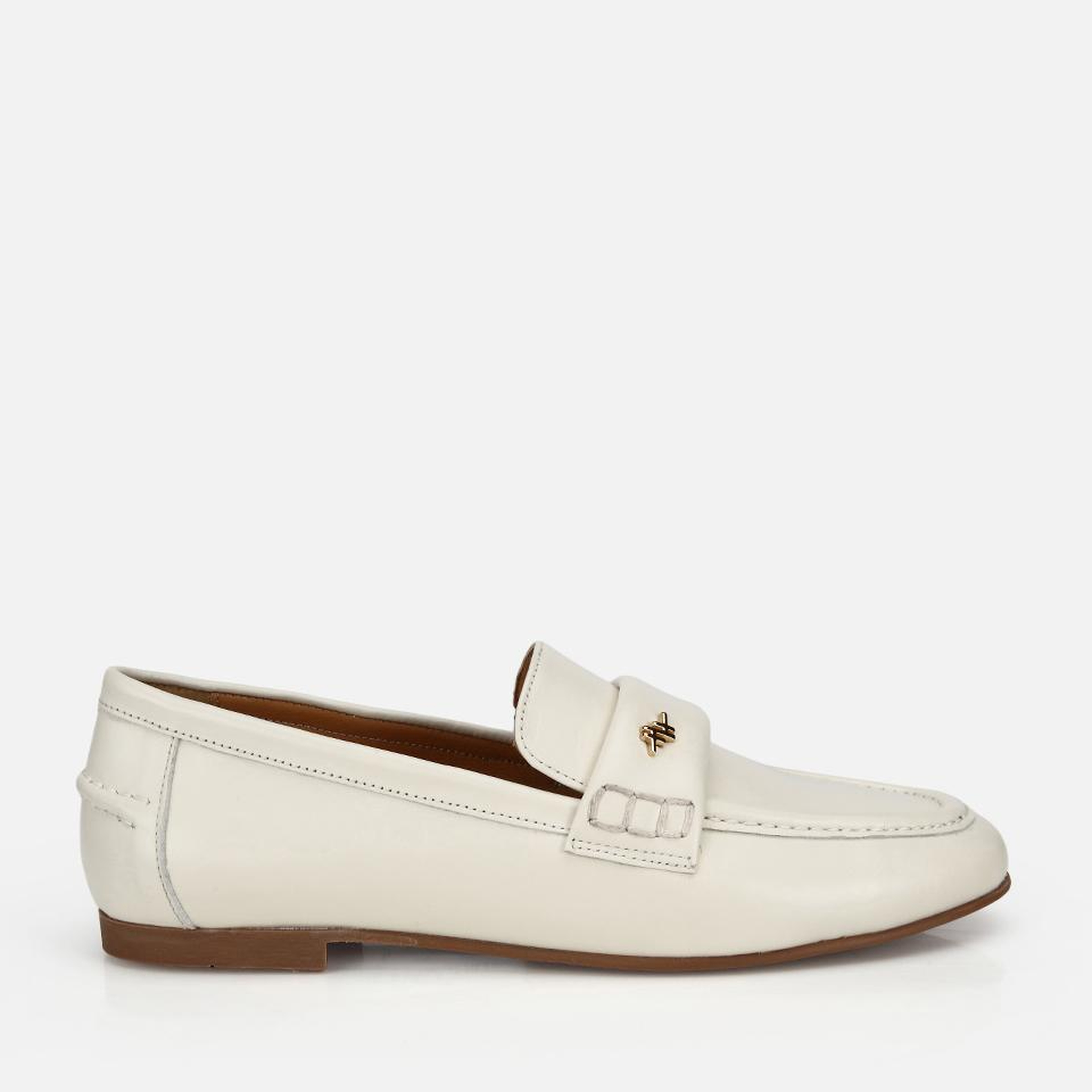 Kadın Deri Ekru Yumuşak Dokulu Klasik Loafer